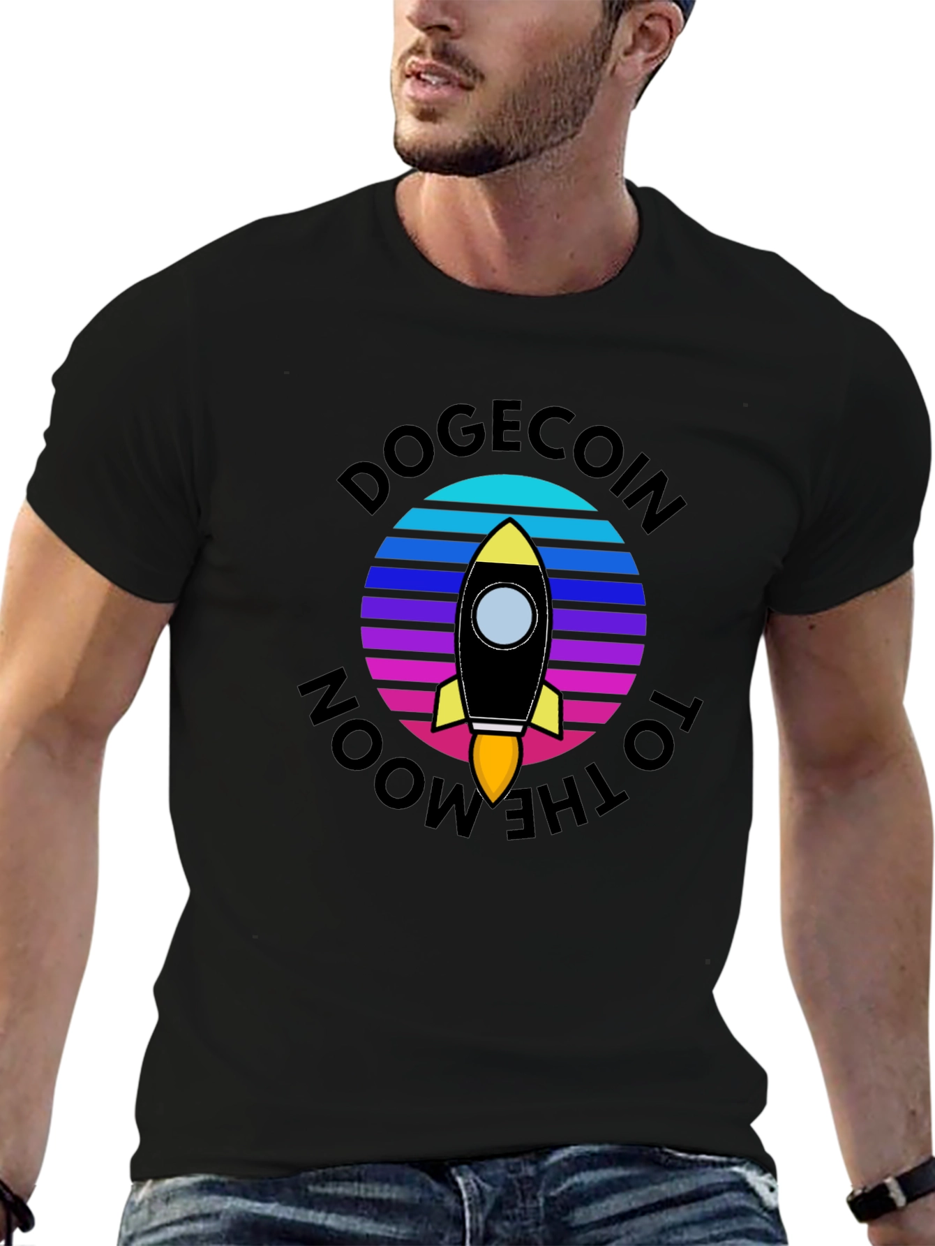 Dogecoin to the Moon Graphic Tee