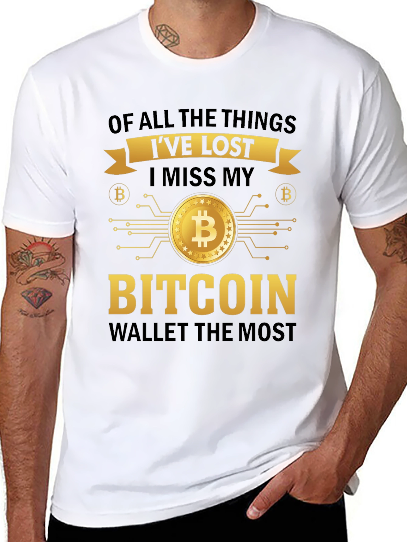Bitcoin Wallet T-Shirt - Crypto Enthusiast Apparel
