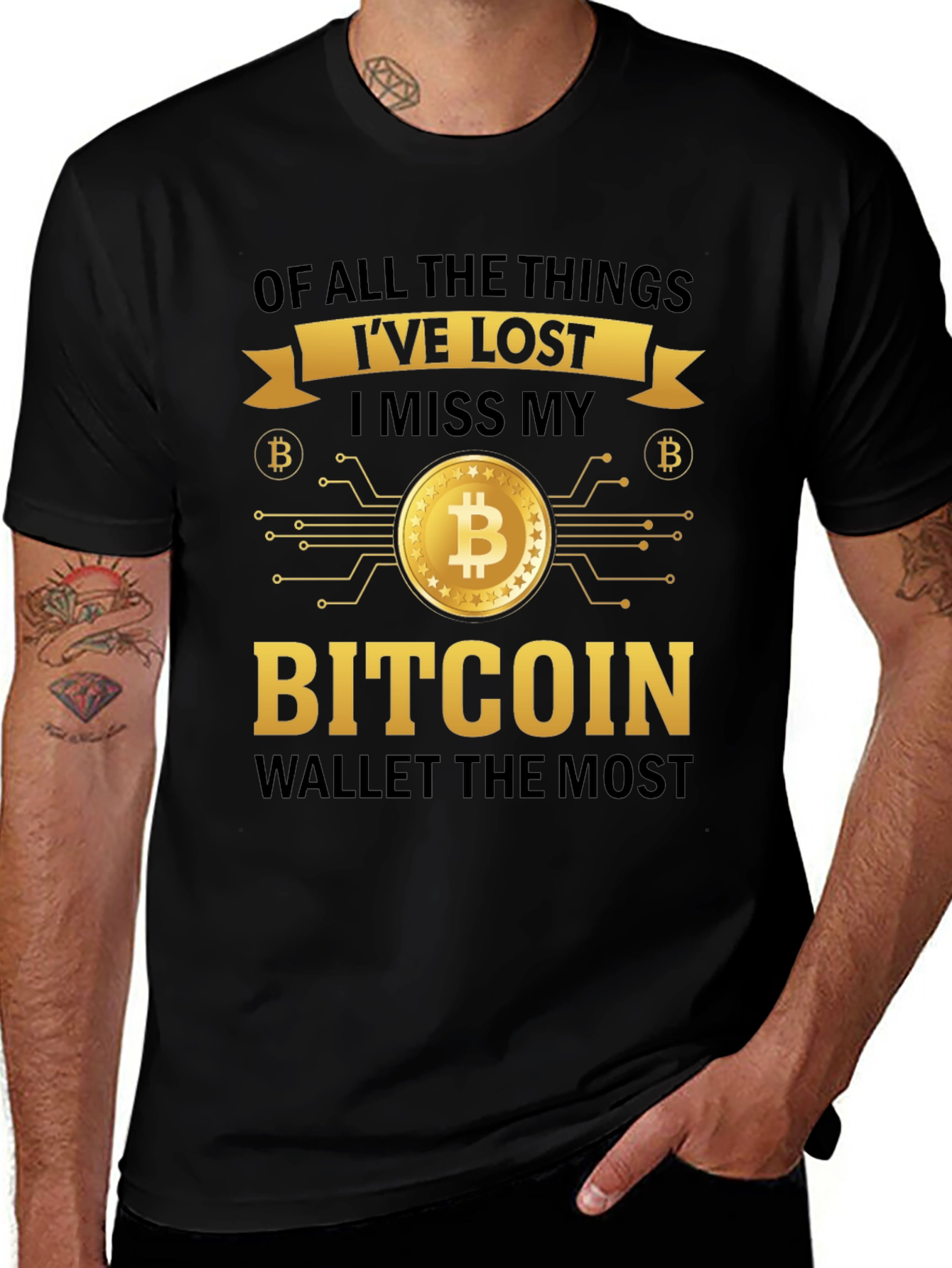 Bitcoin Wallet T-Shirt - Crypto Enthusiast Apparel