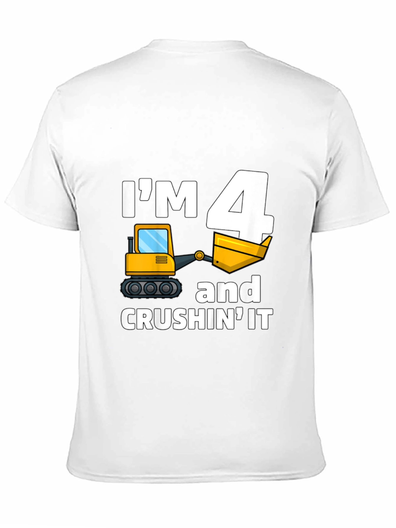 Im 4 and Crushing It Construction Birthday T-Shirt