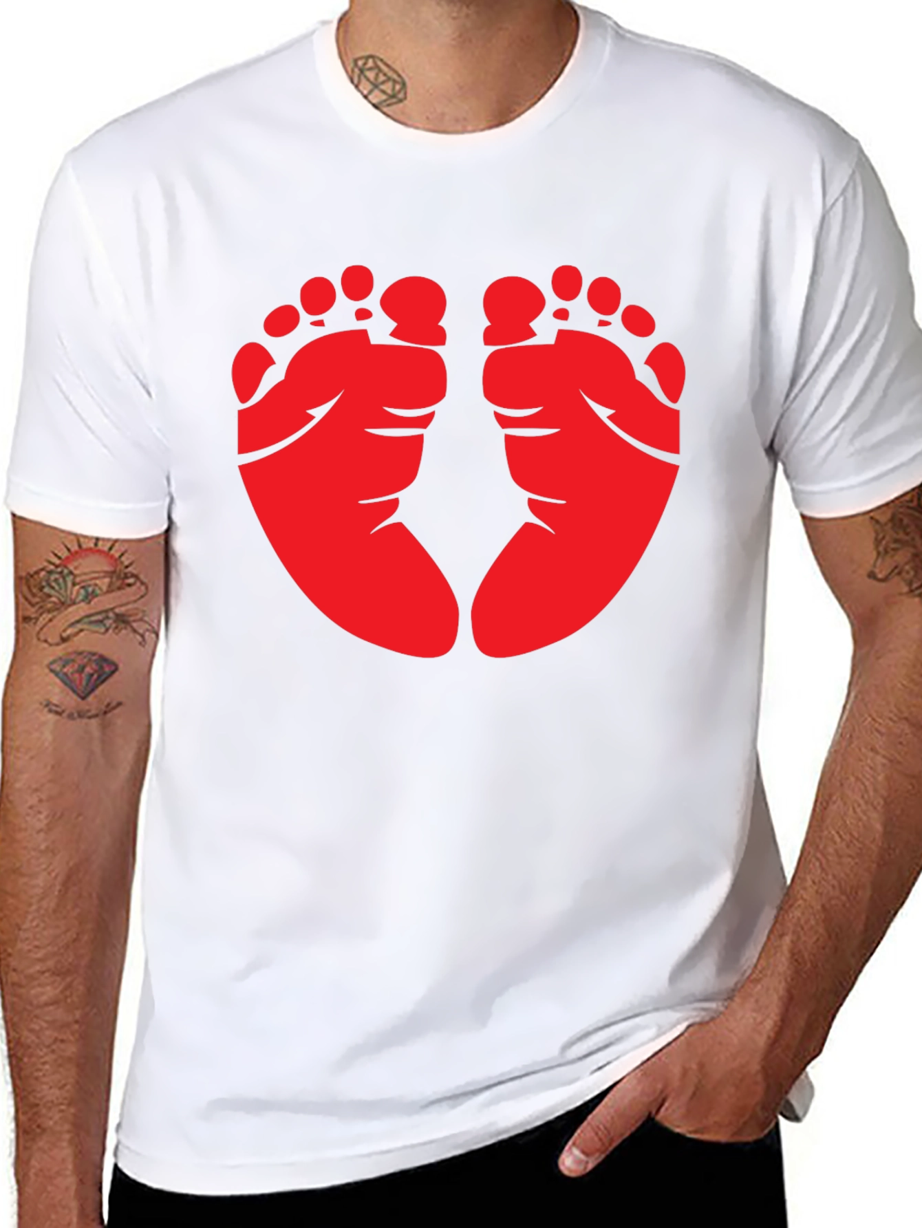 Baby Feet Graphic Tee - Black