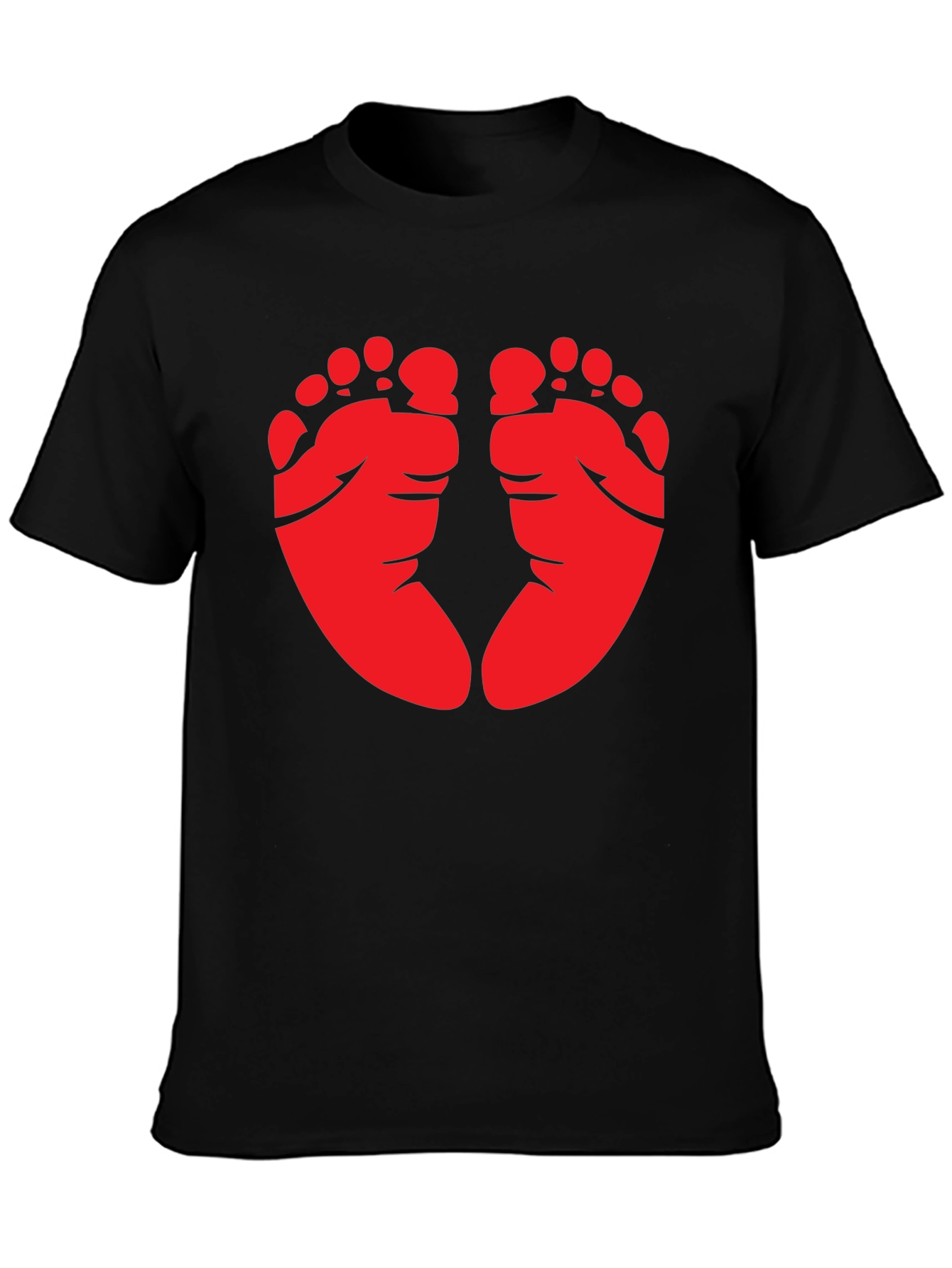 Baby Feet Graphic Tee - Black