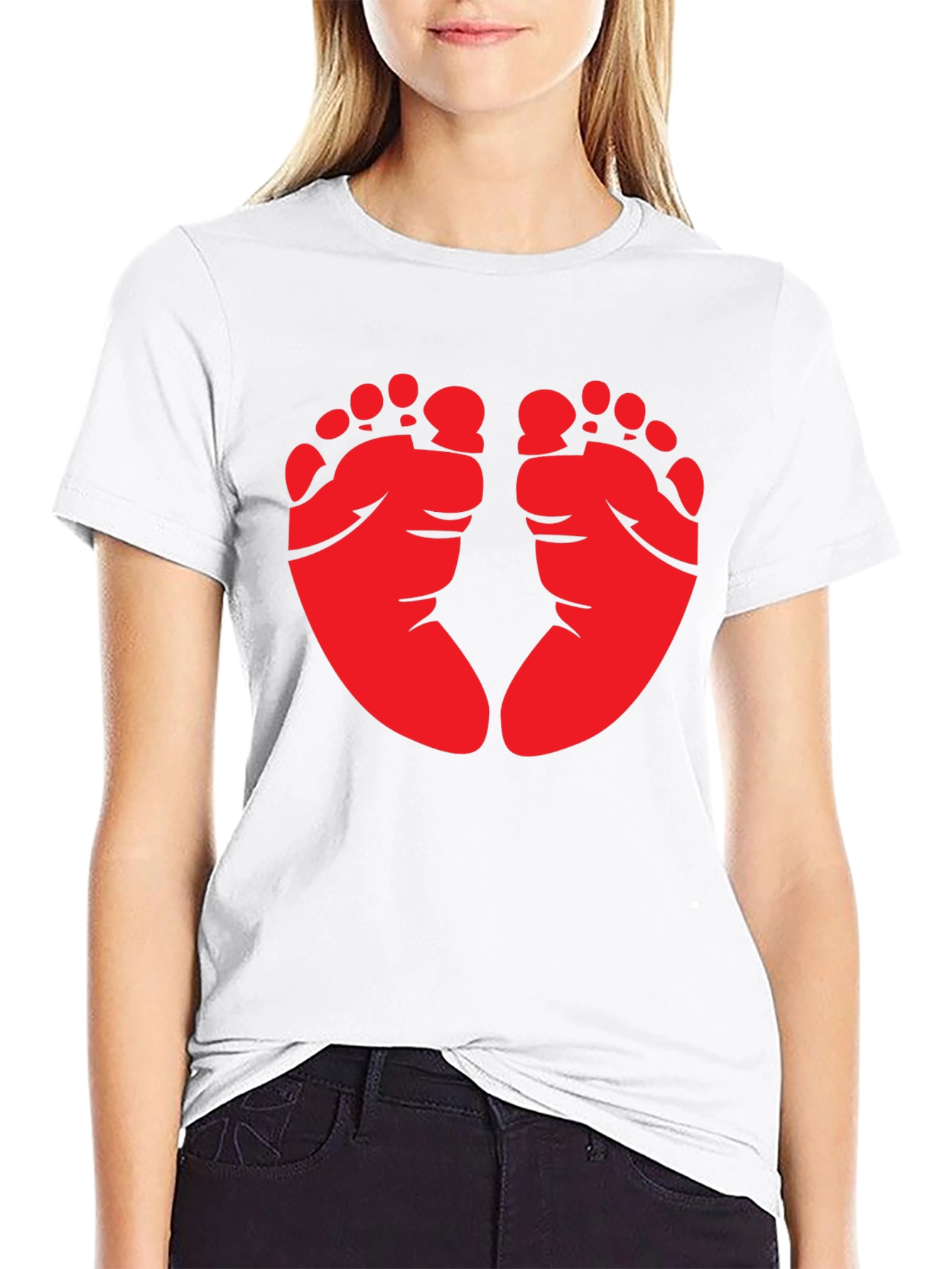 Baby Feet Graphic Tee - Black