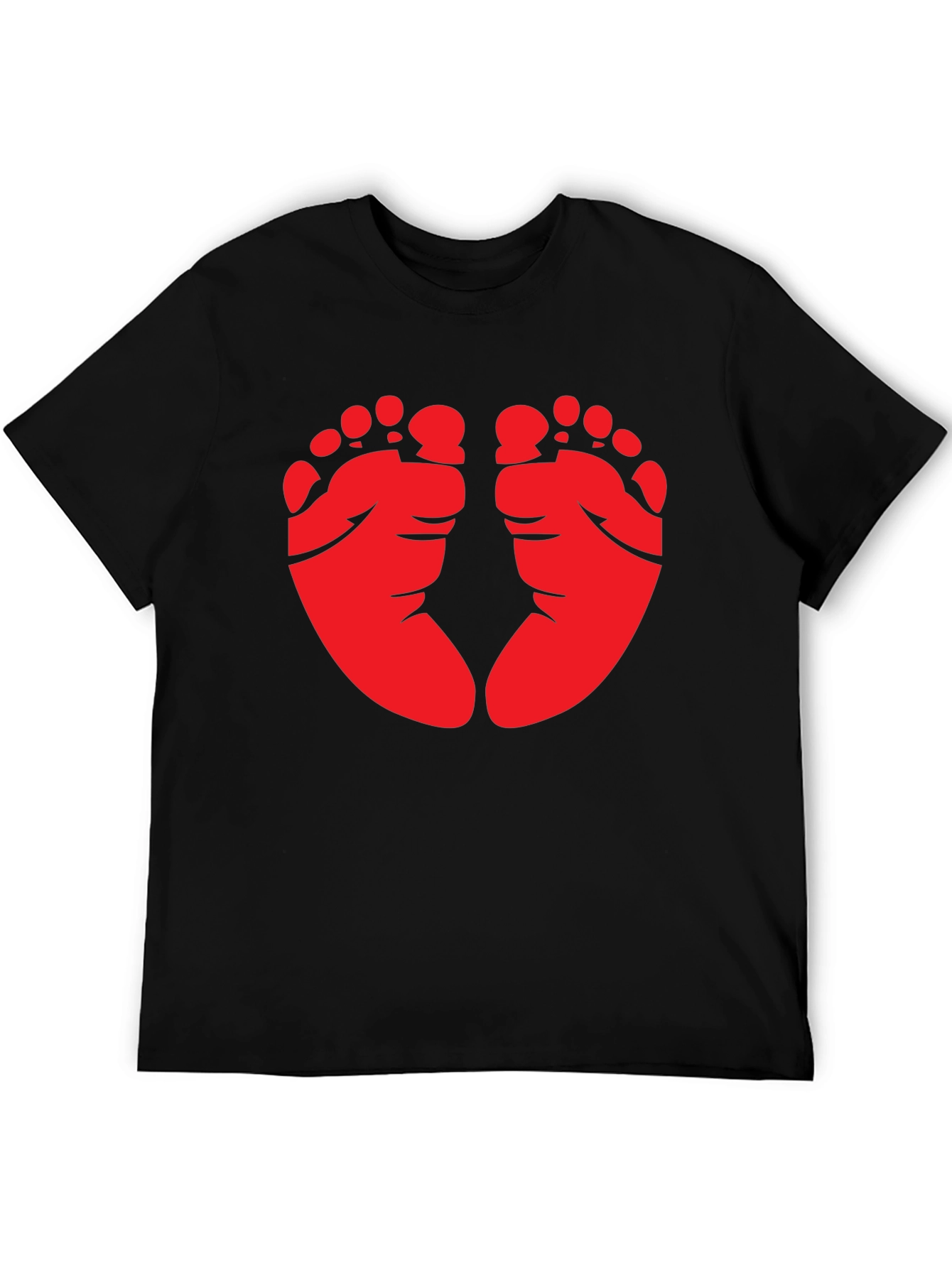 Baby Feet Graphic Tee - Black