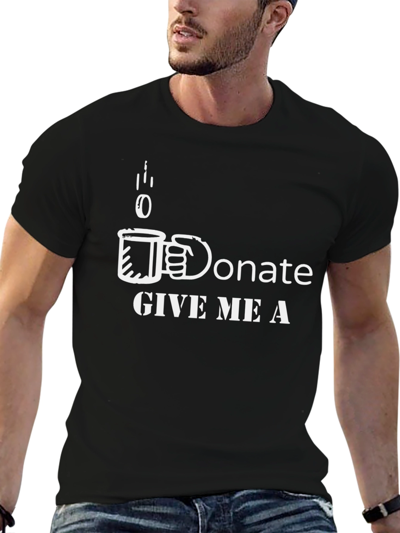 Donate Coffee T-Shirt - Give Me A Cup Tee