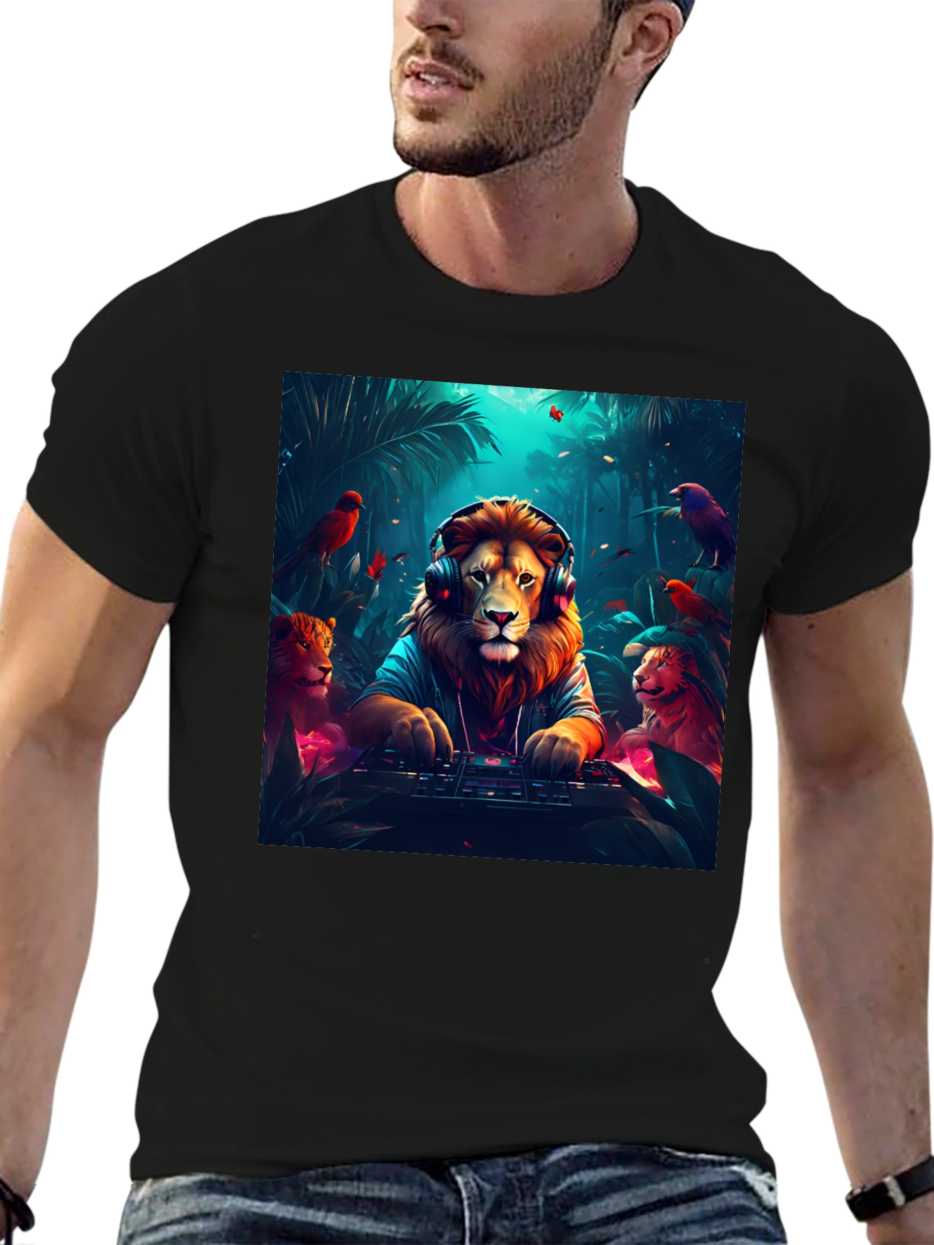 DJ Lion Graphic Tee - Jungle Beats