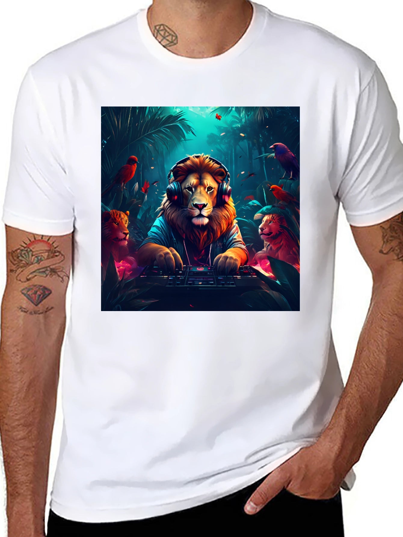 DJ Lion Graphic Tee - Jungle Beats
