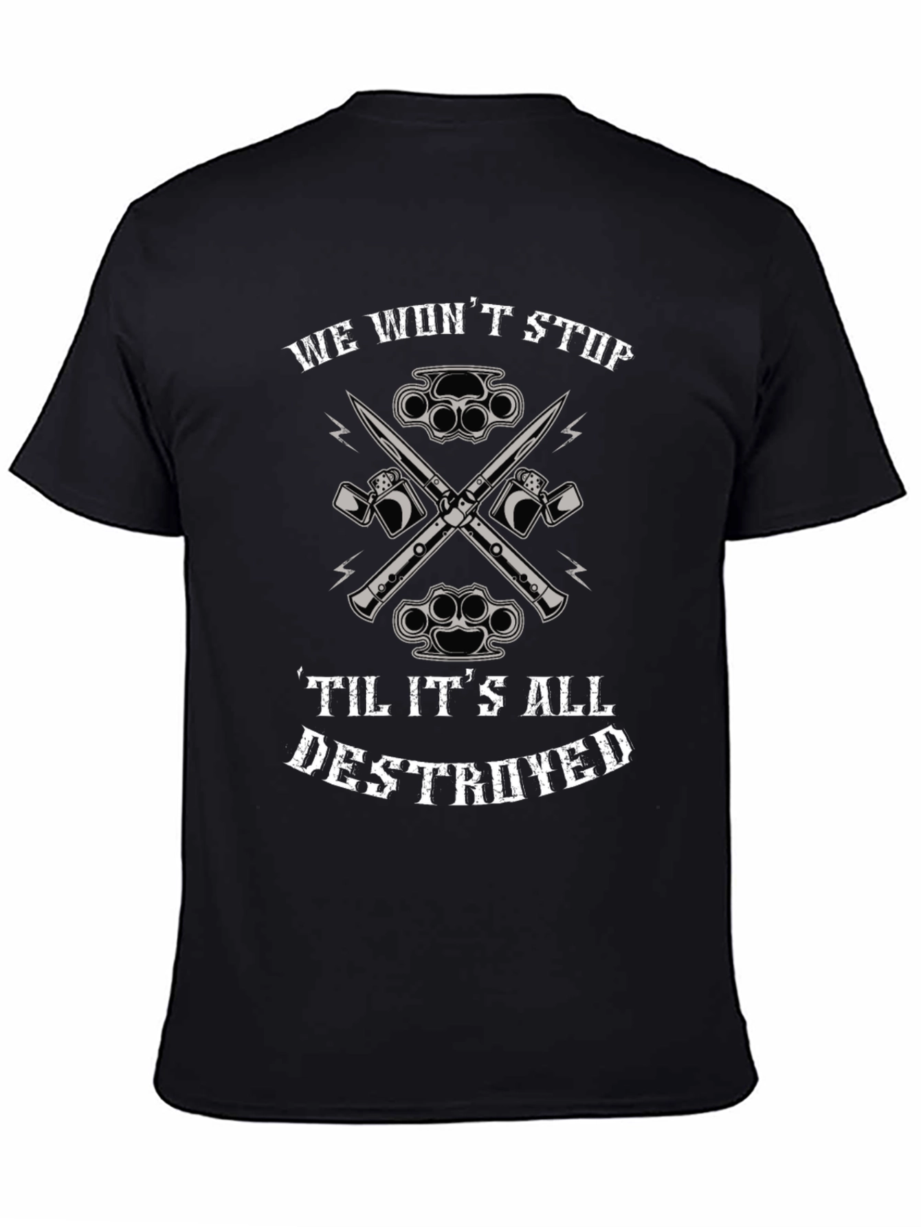 Edgy Graphic Tee: We Wont Stop