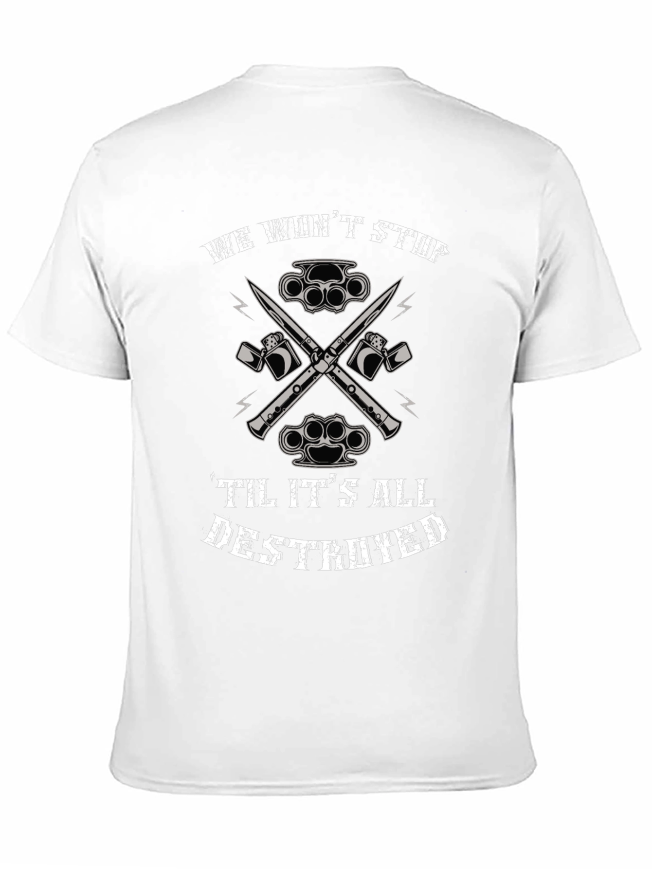 Edgy Graphic Tee: We Wont Stop
