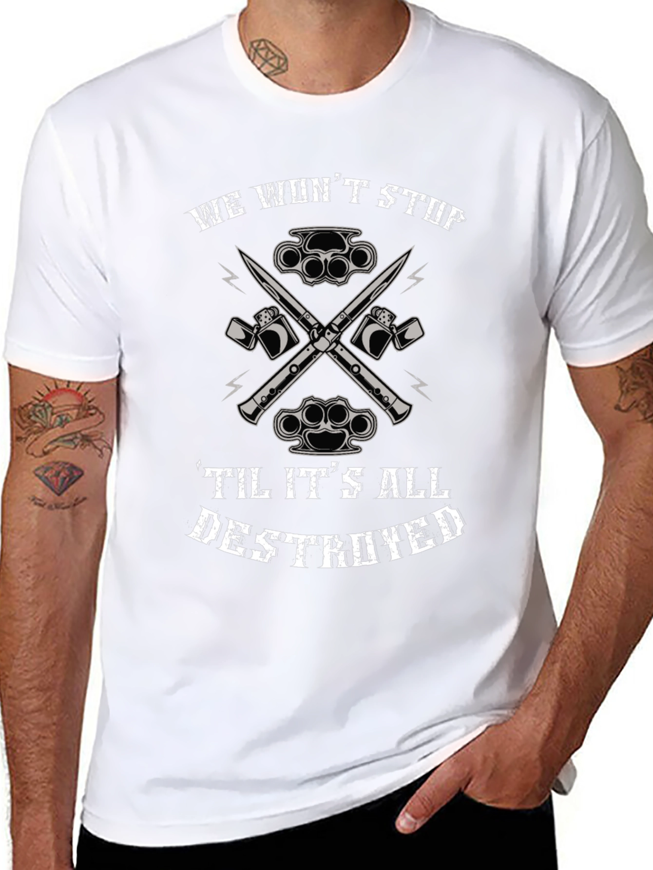 Edgy Graphic Tee: We Wont Stop