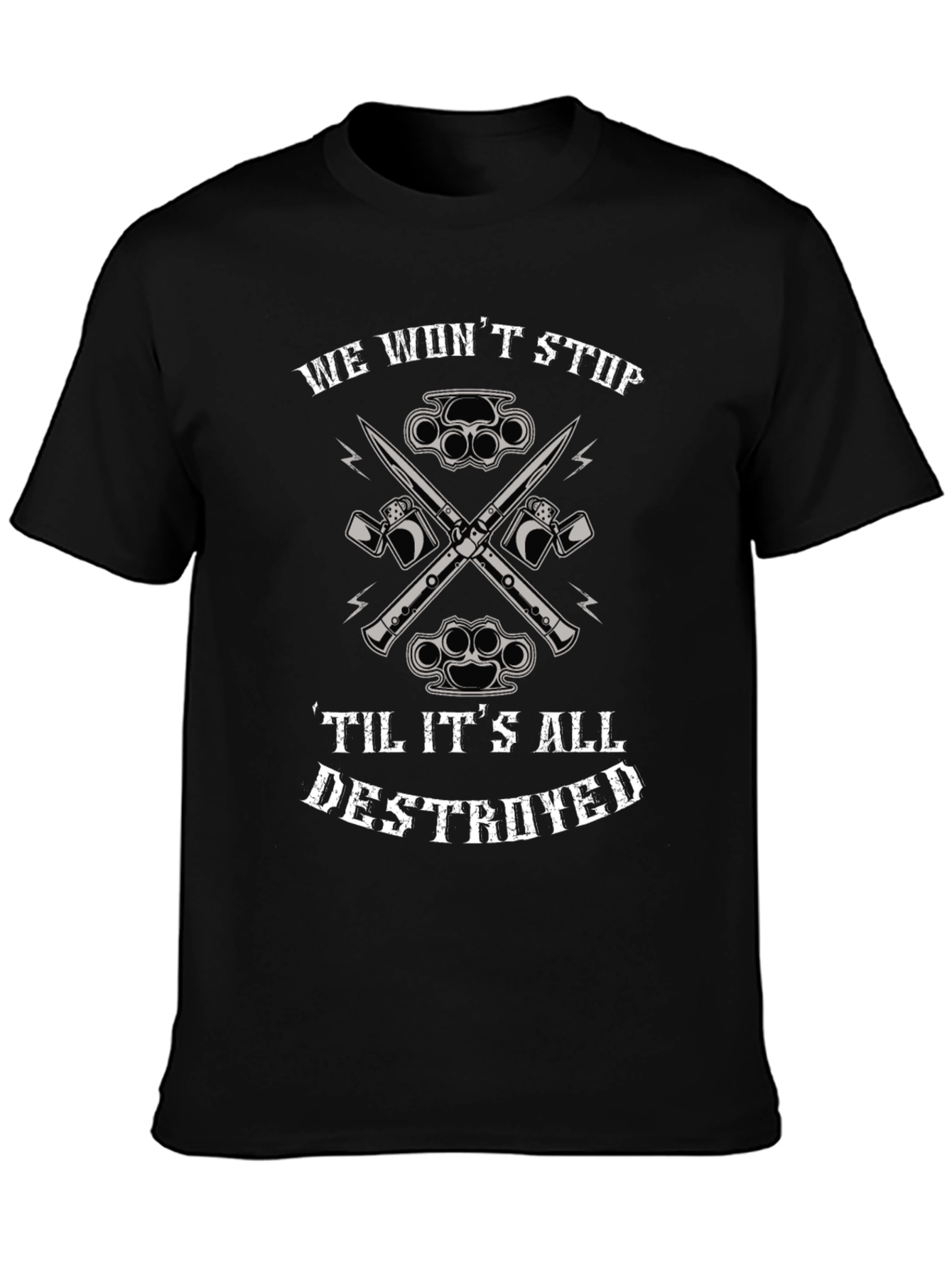 Edgy Graphic Tee: We Wont Stop