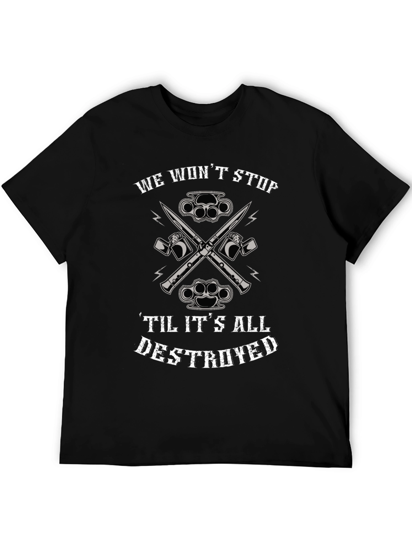 Edgy Graphic Tee: We Wont Stop