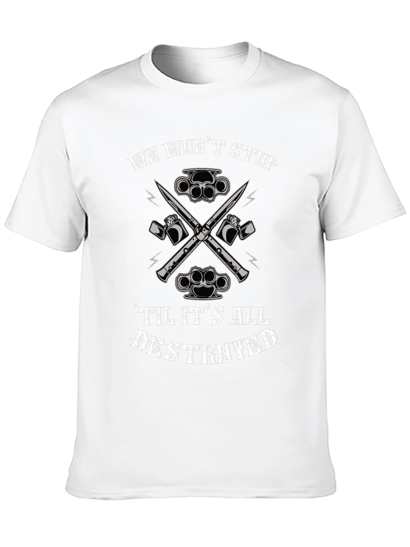 Edgy Graphic Tee: We Wont Stop