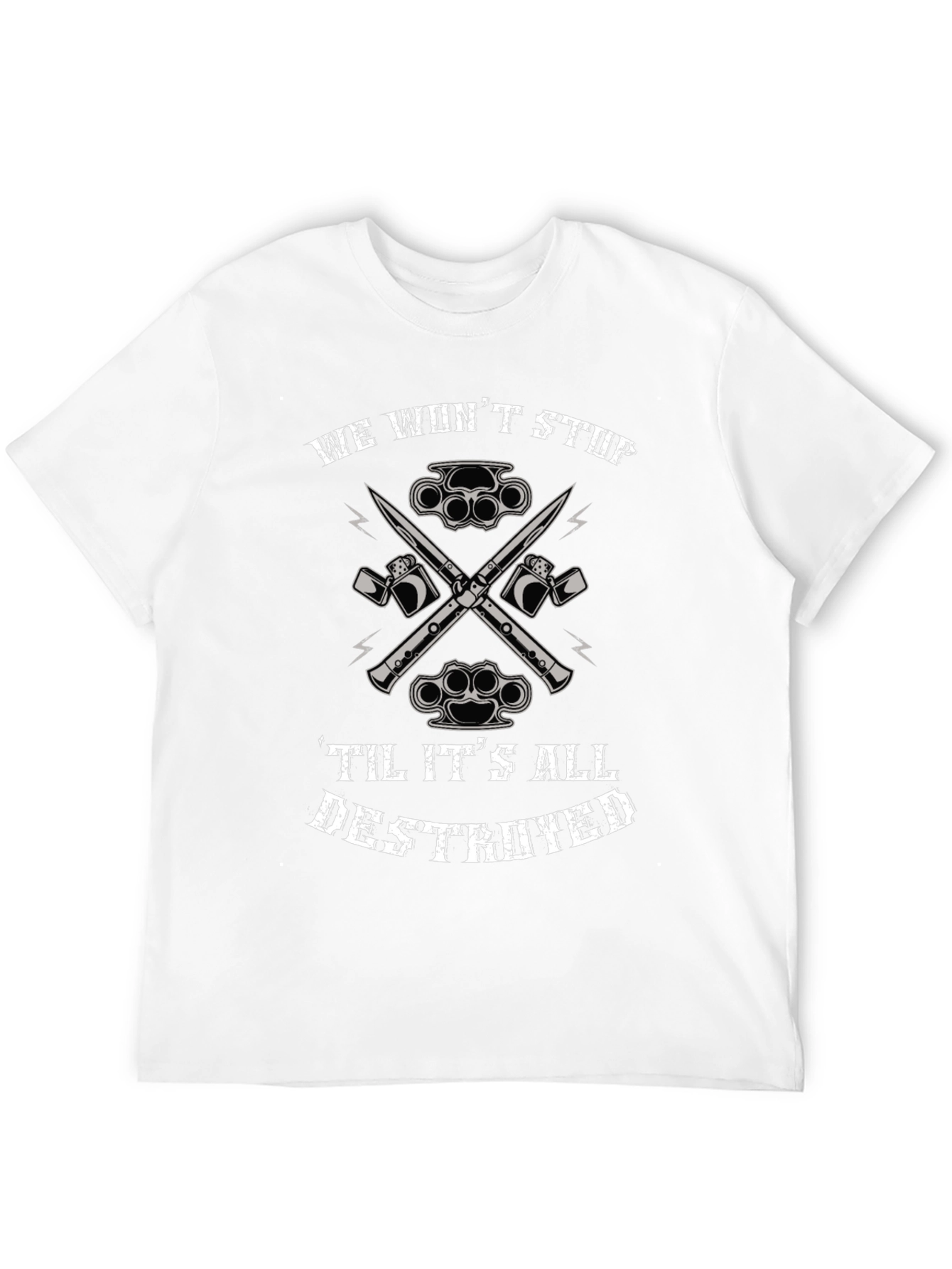 Edgy Graphic Tee: We Wont Stop