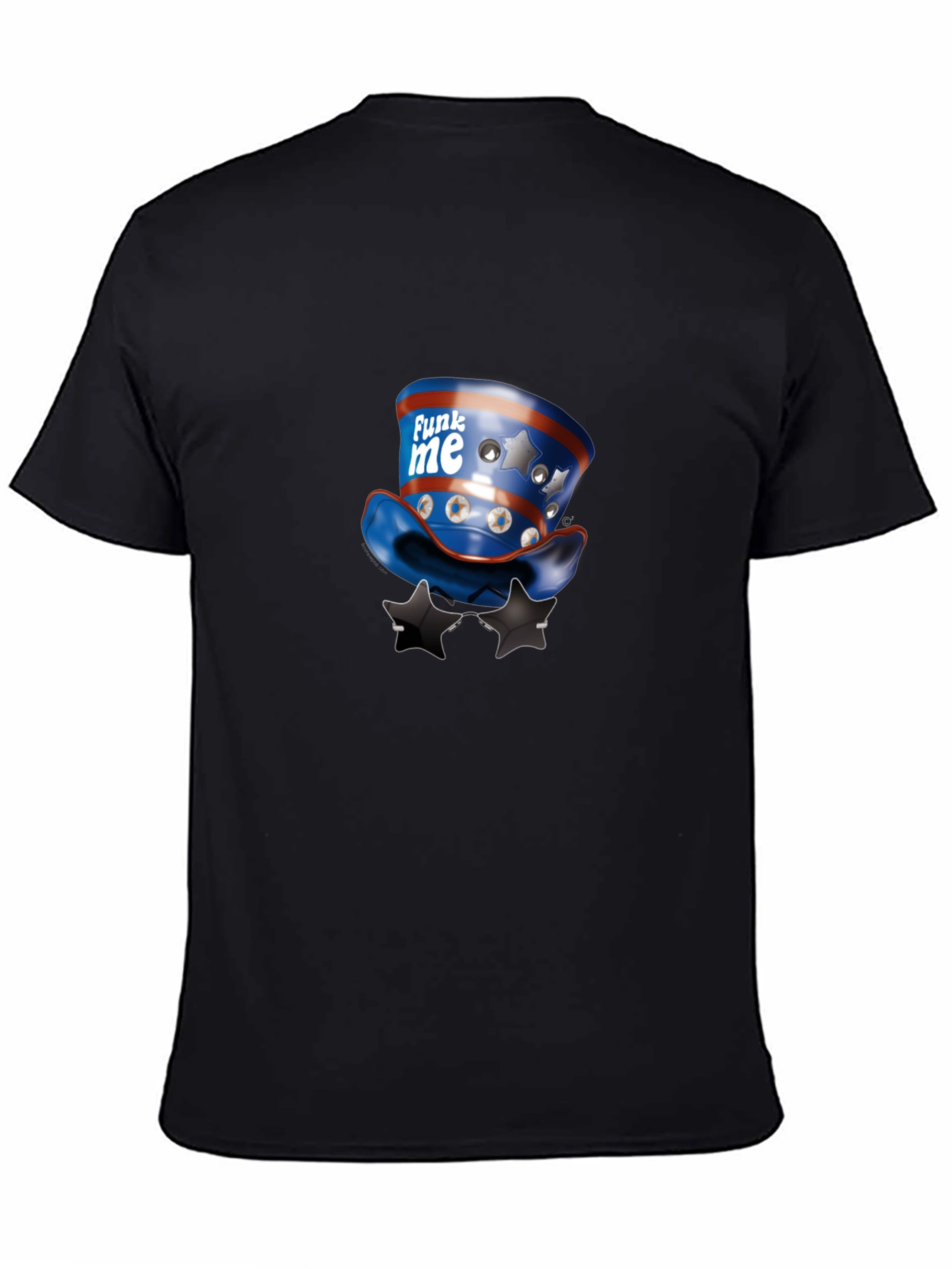 Novelty Patriotic Hat & Sunglasses Graphic T-Shirt