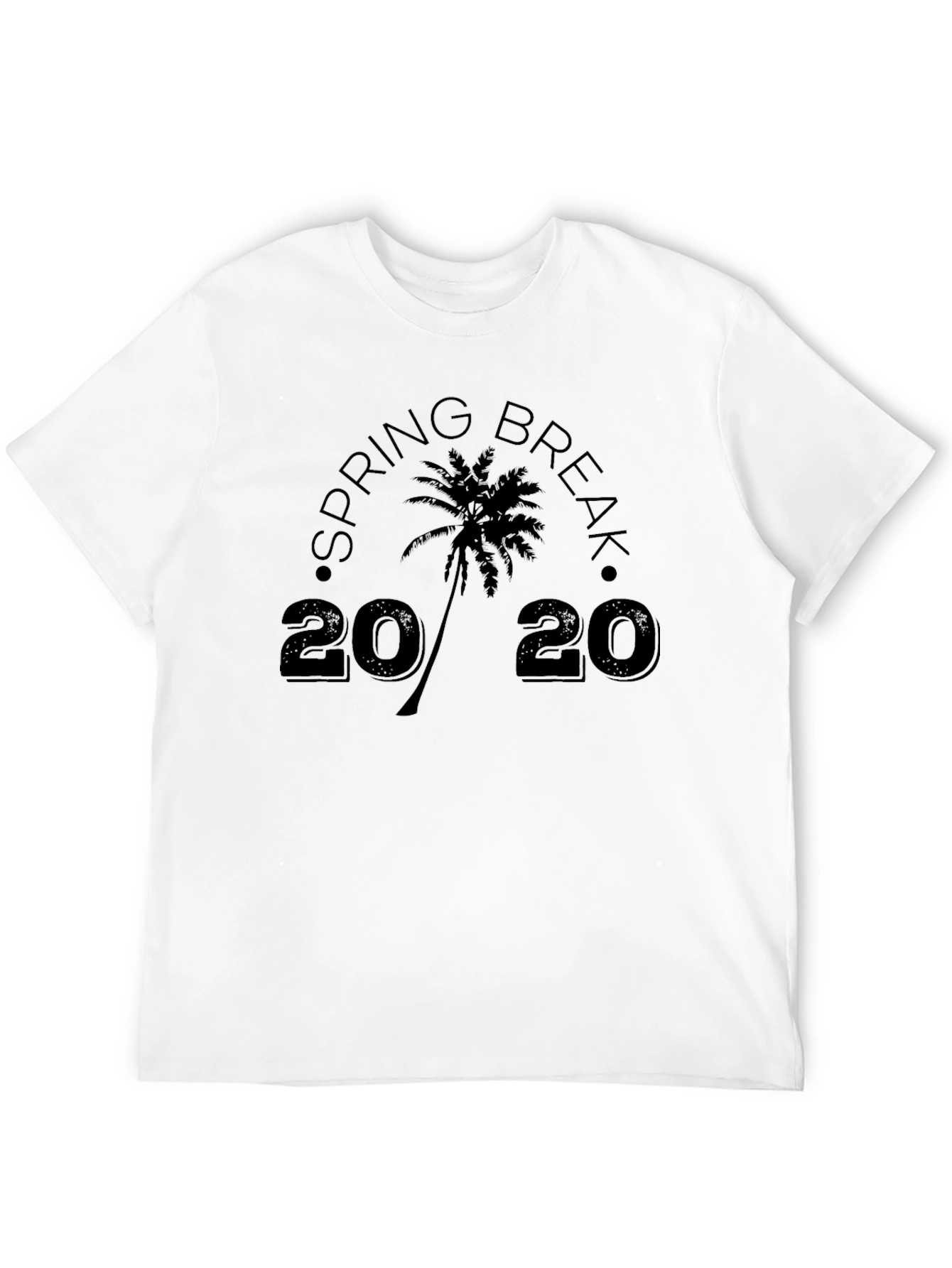 Spring Break 2020 Palm Tree Black T-Shirt