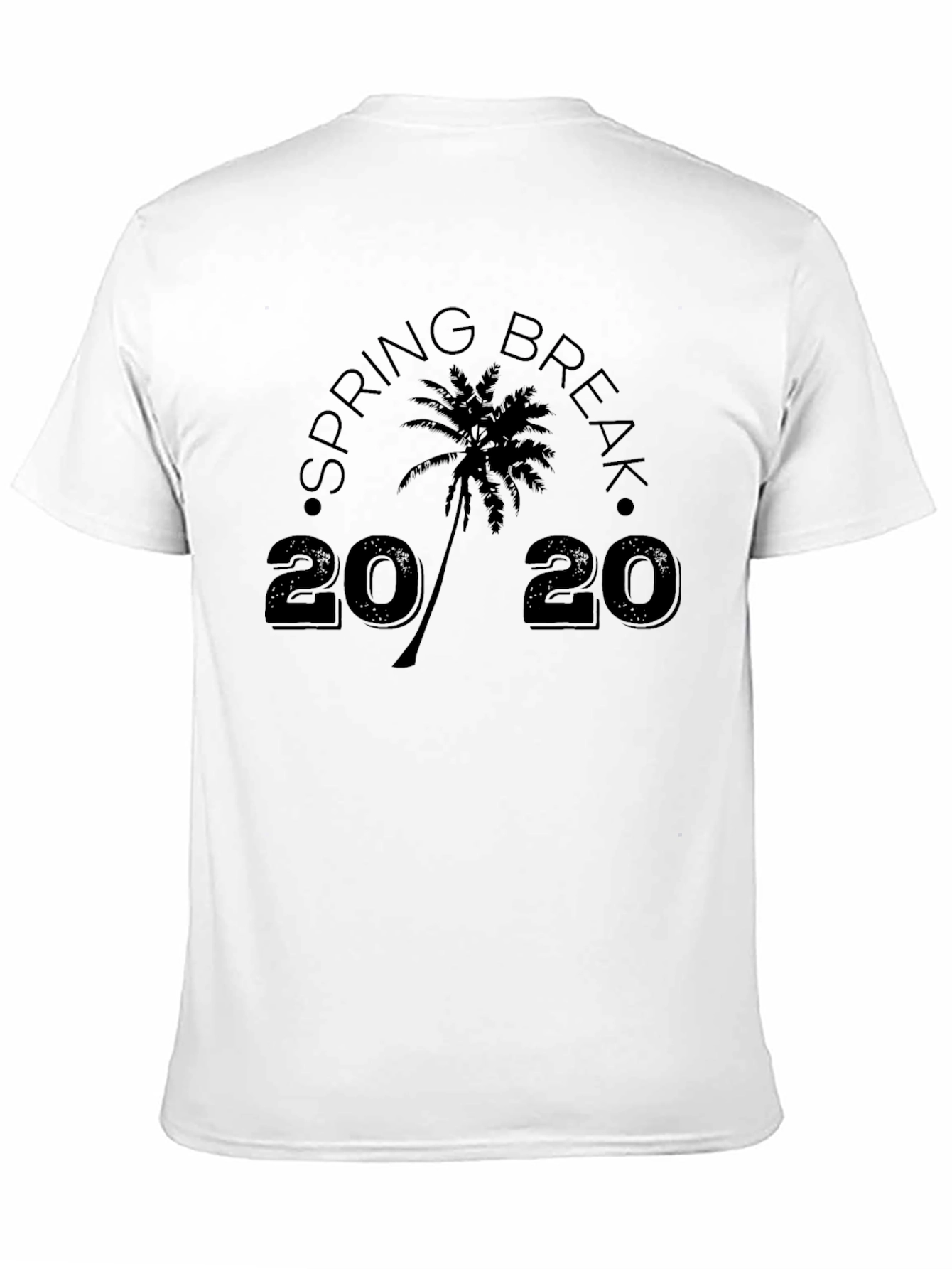 Spring Break 2020 Palm Tree Black T-Shirt