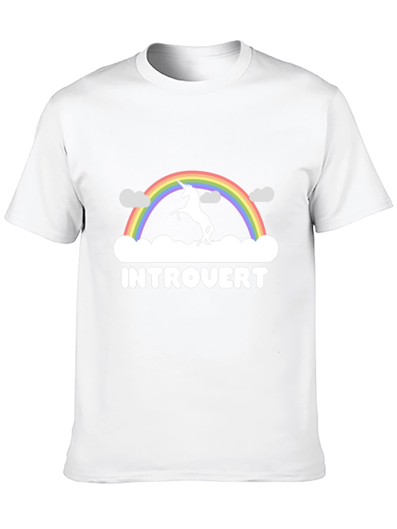 Introvert Unicorn Rainbow T-Shirt