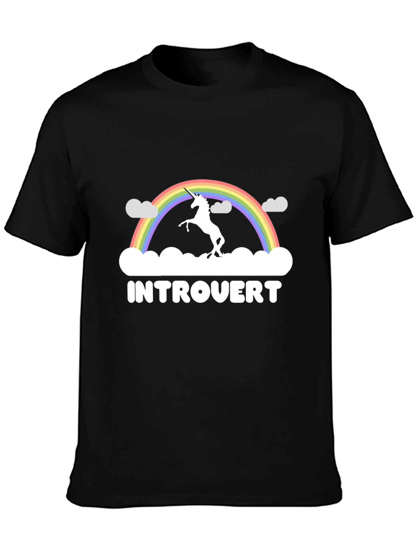 Introvert Unicorn Rainbow T-Shirt