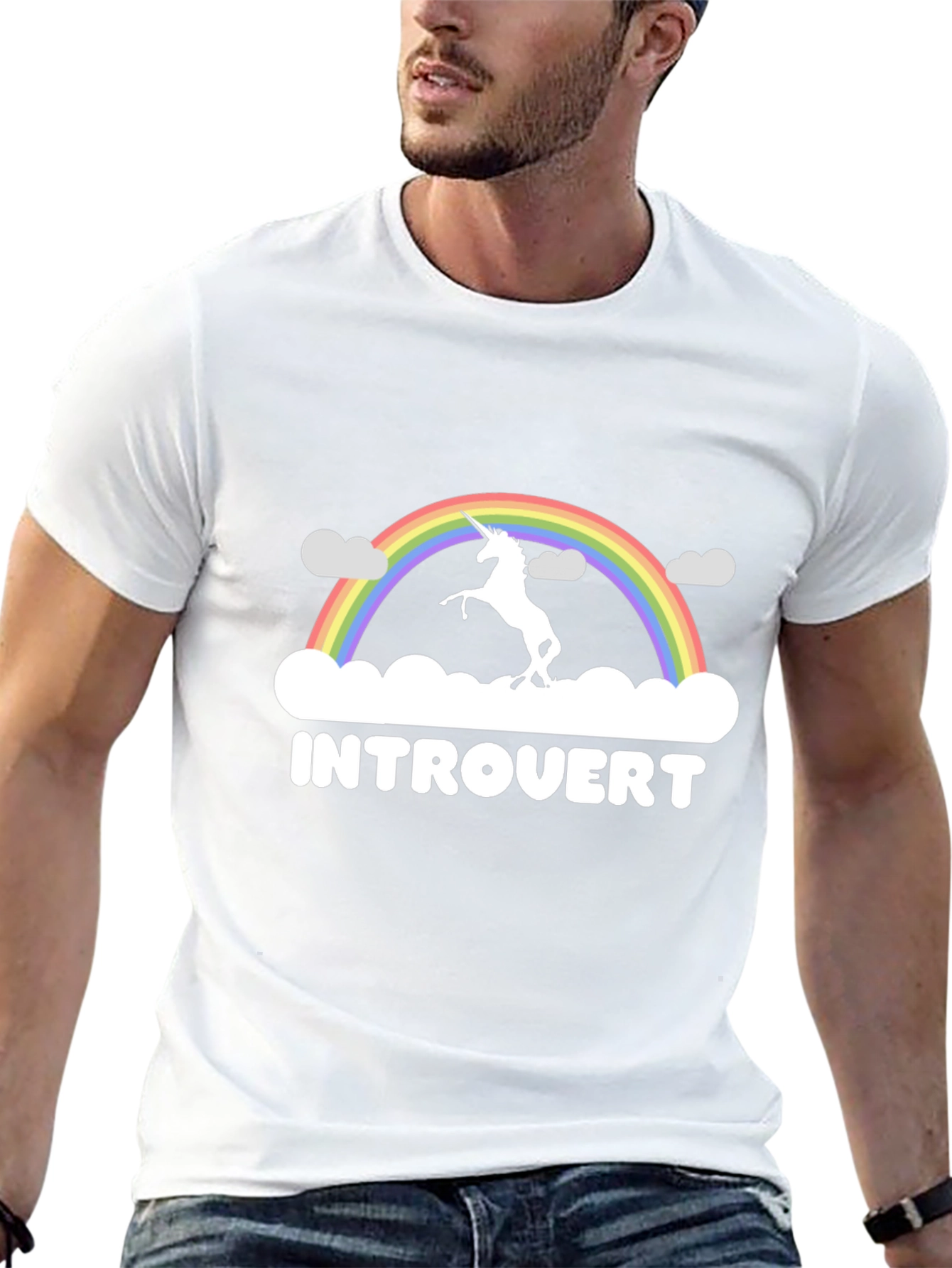 Introvert Unicorn Rainbow T-Shirt