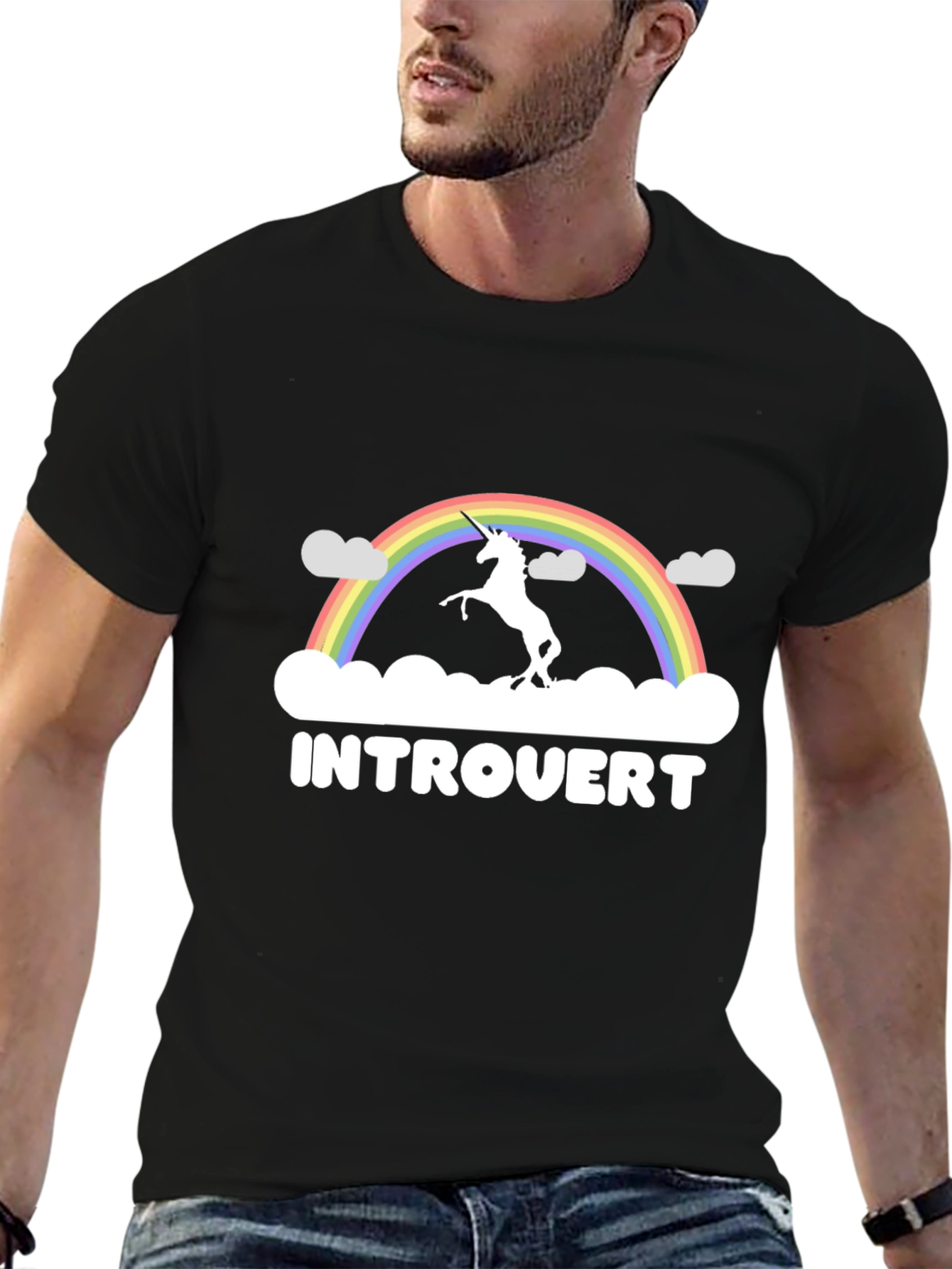 Introvert Unicorn Rainbow T-Shirt