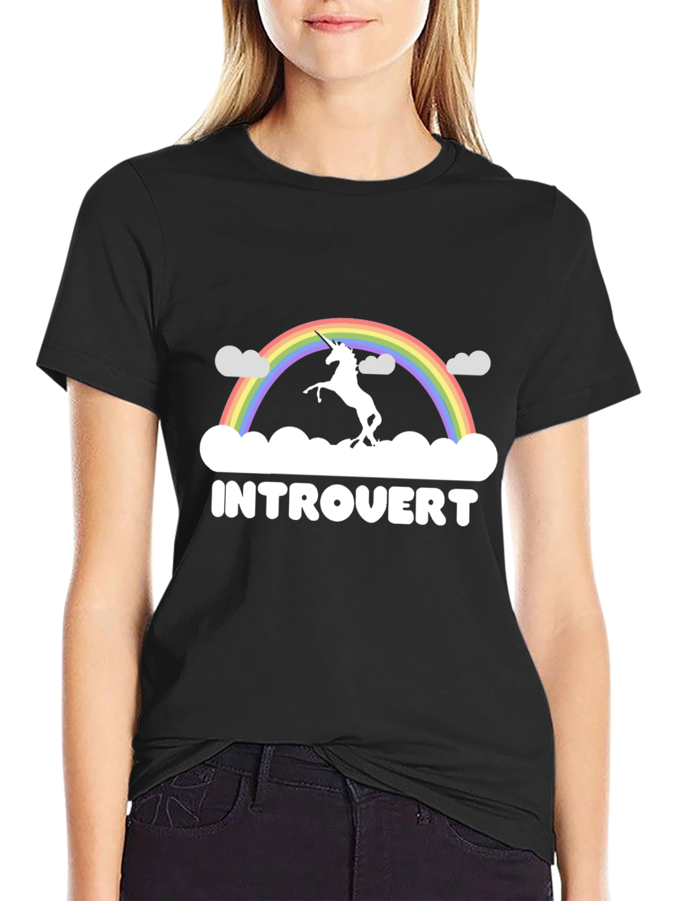 Introvert Unicorn Rainbow T-Shirt