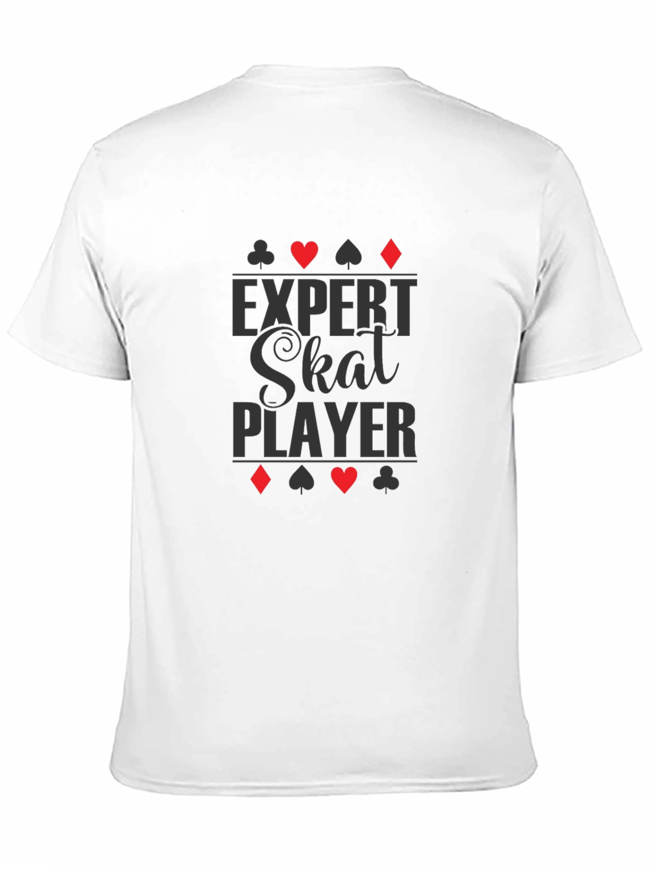 Expert Skat Player T-Shirt - Card Suits Design