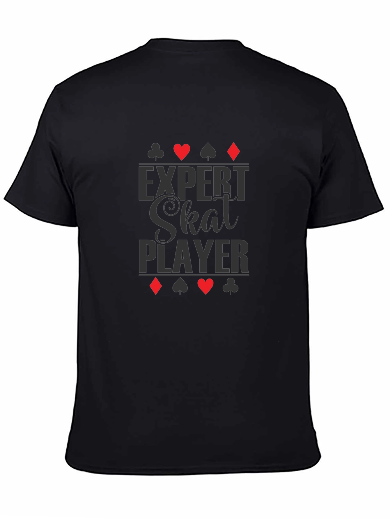 Expert Skat Player T-Shirt - Card Suits Design
