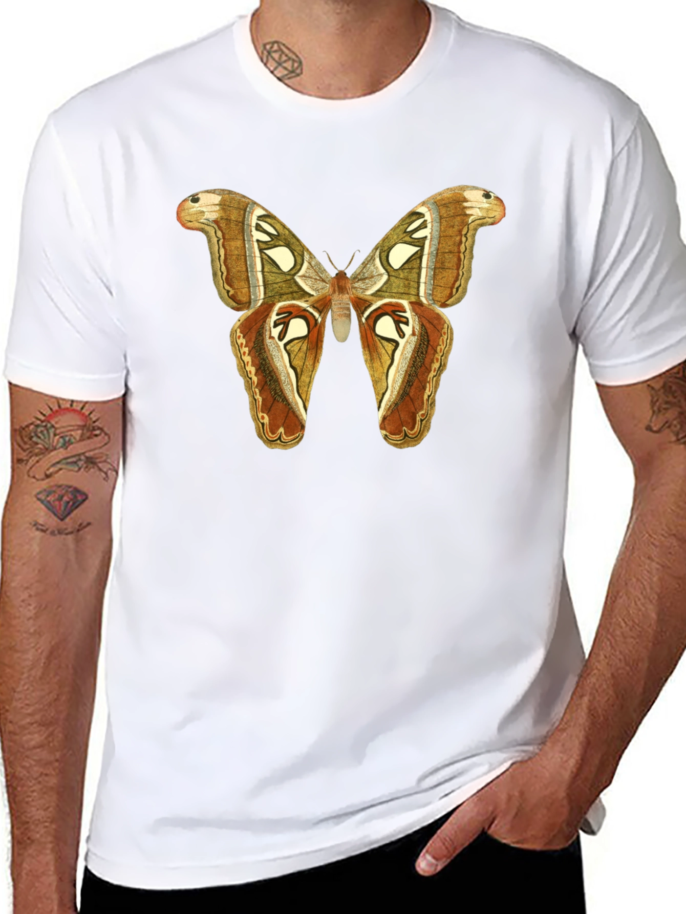 Butterfly Graphic T-Shirt - Mens Black Tee