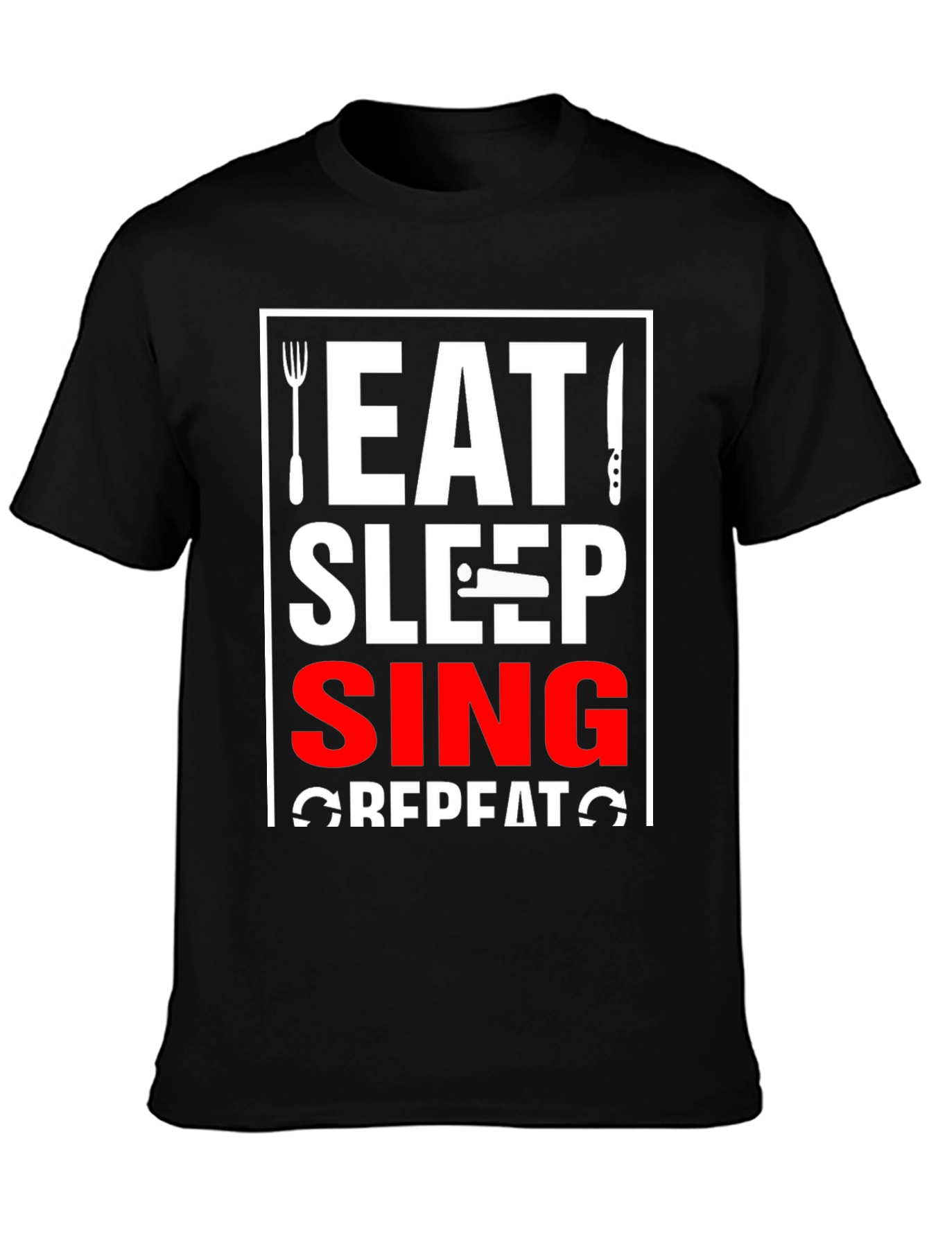 Eat Sleep Sing Repeat Graphic Tee