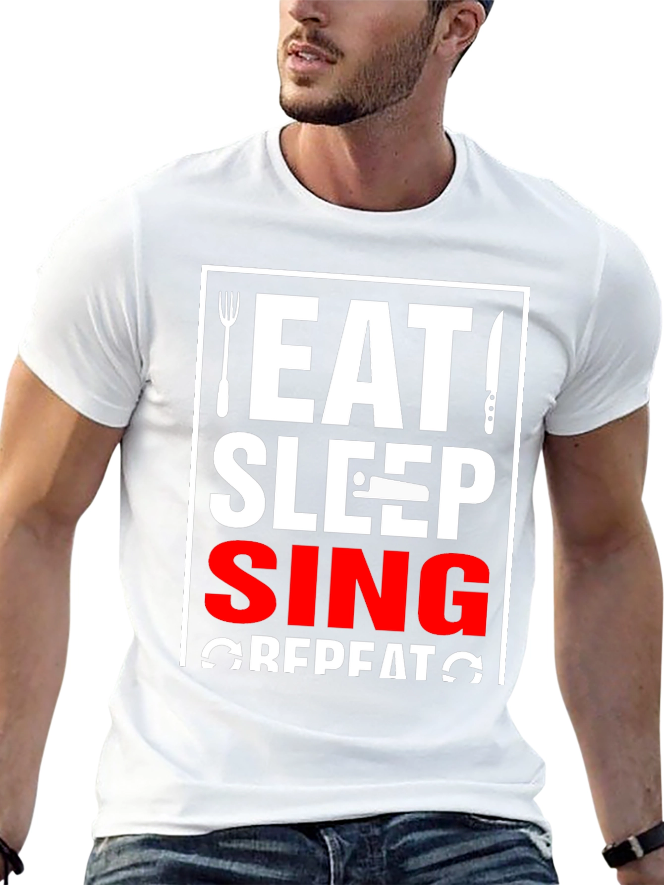 Eat Sleep Sing Repeat Graphic Tee