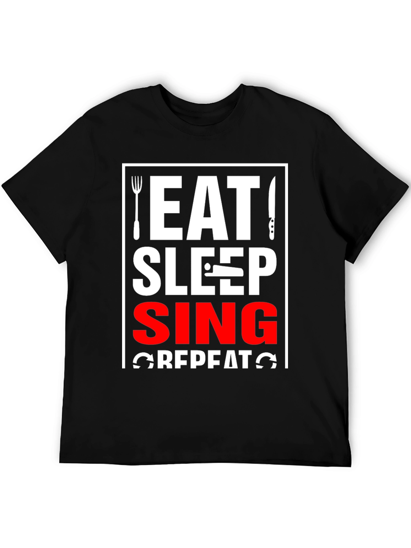 Eat Sleep Sing Repeat Graphic Tee
