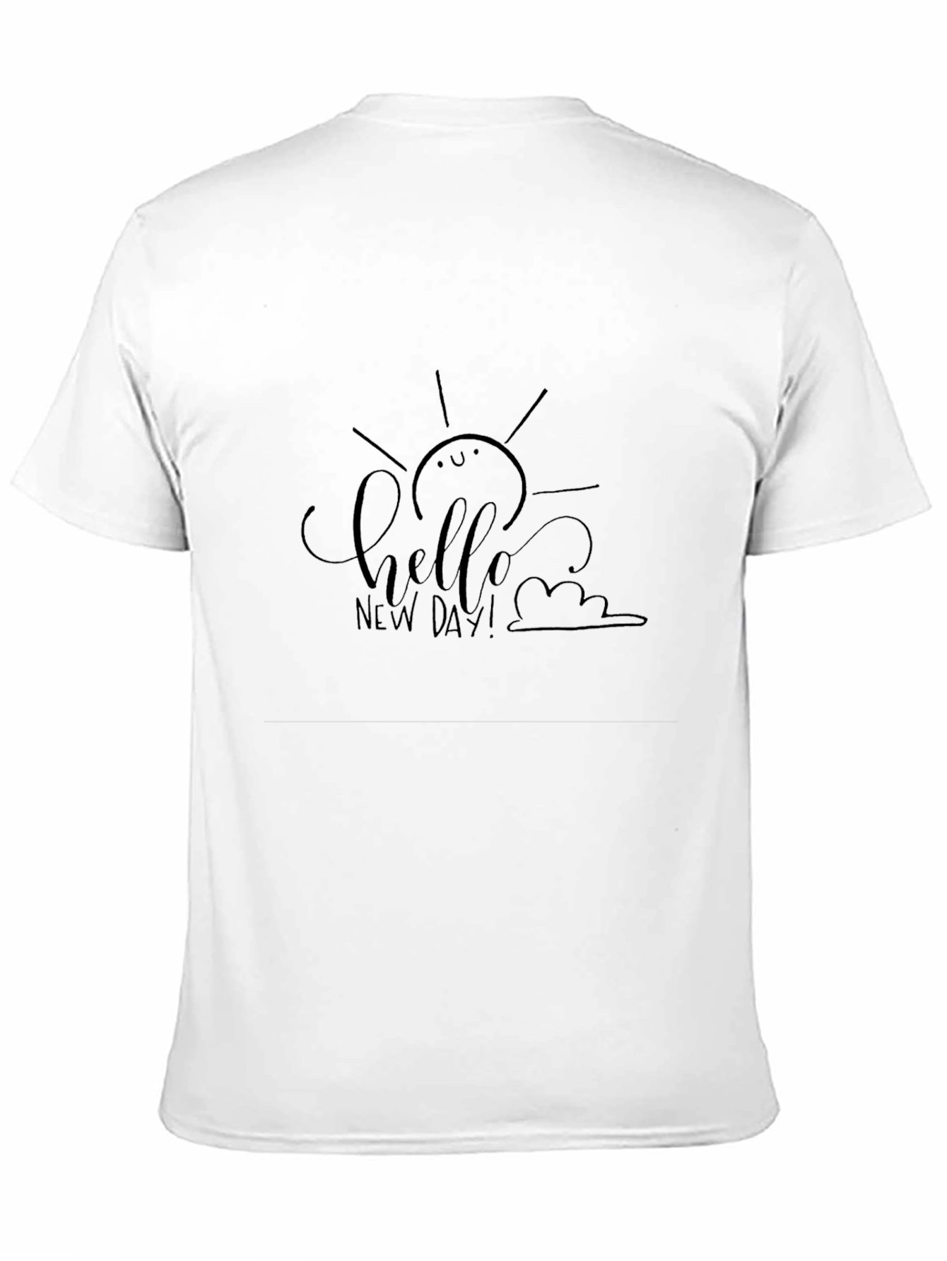 Hello New Day Black Graphic T-Shirt