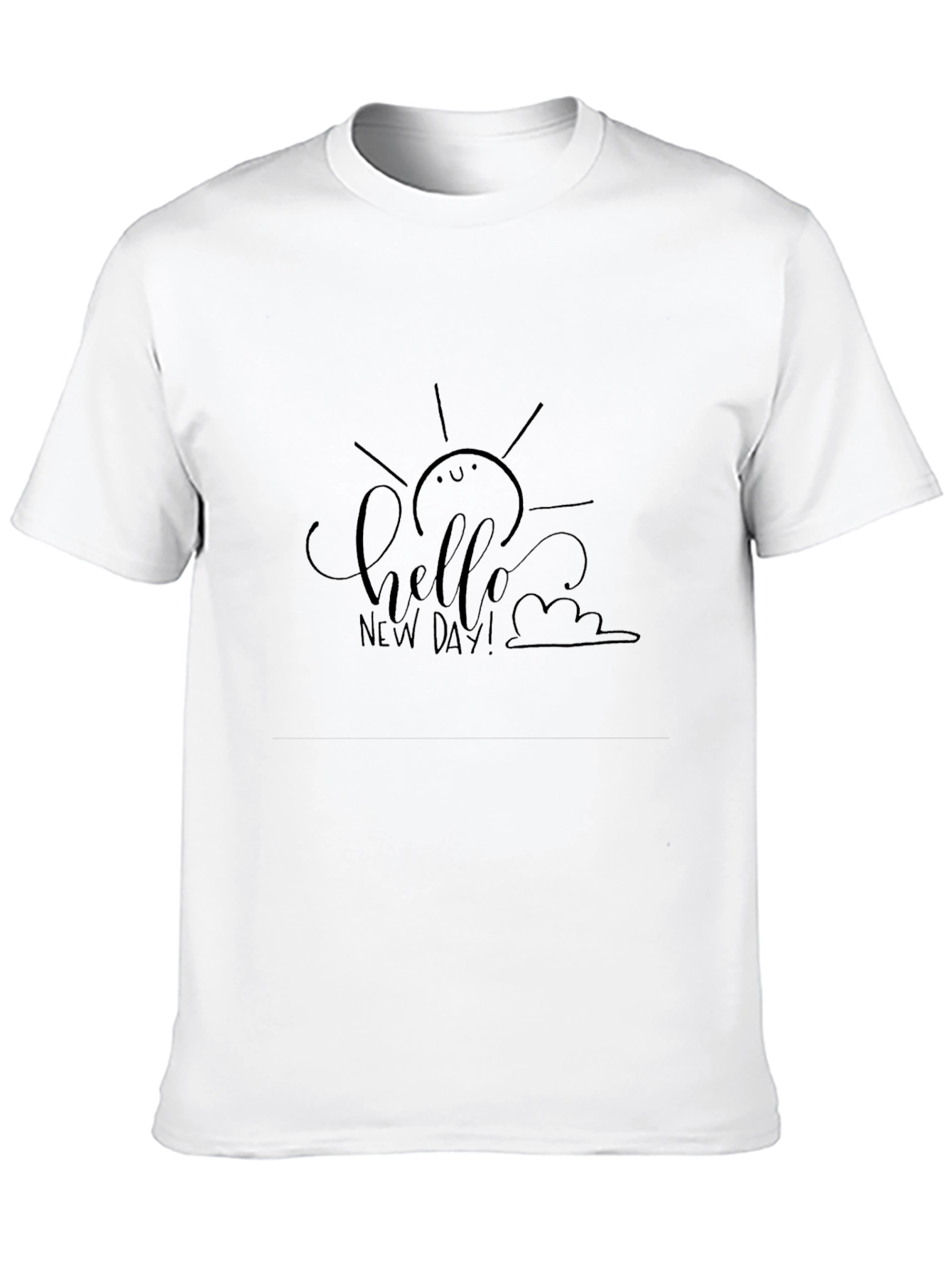 Hello New Day Black Graphic T-Shirt