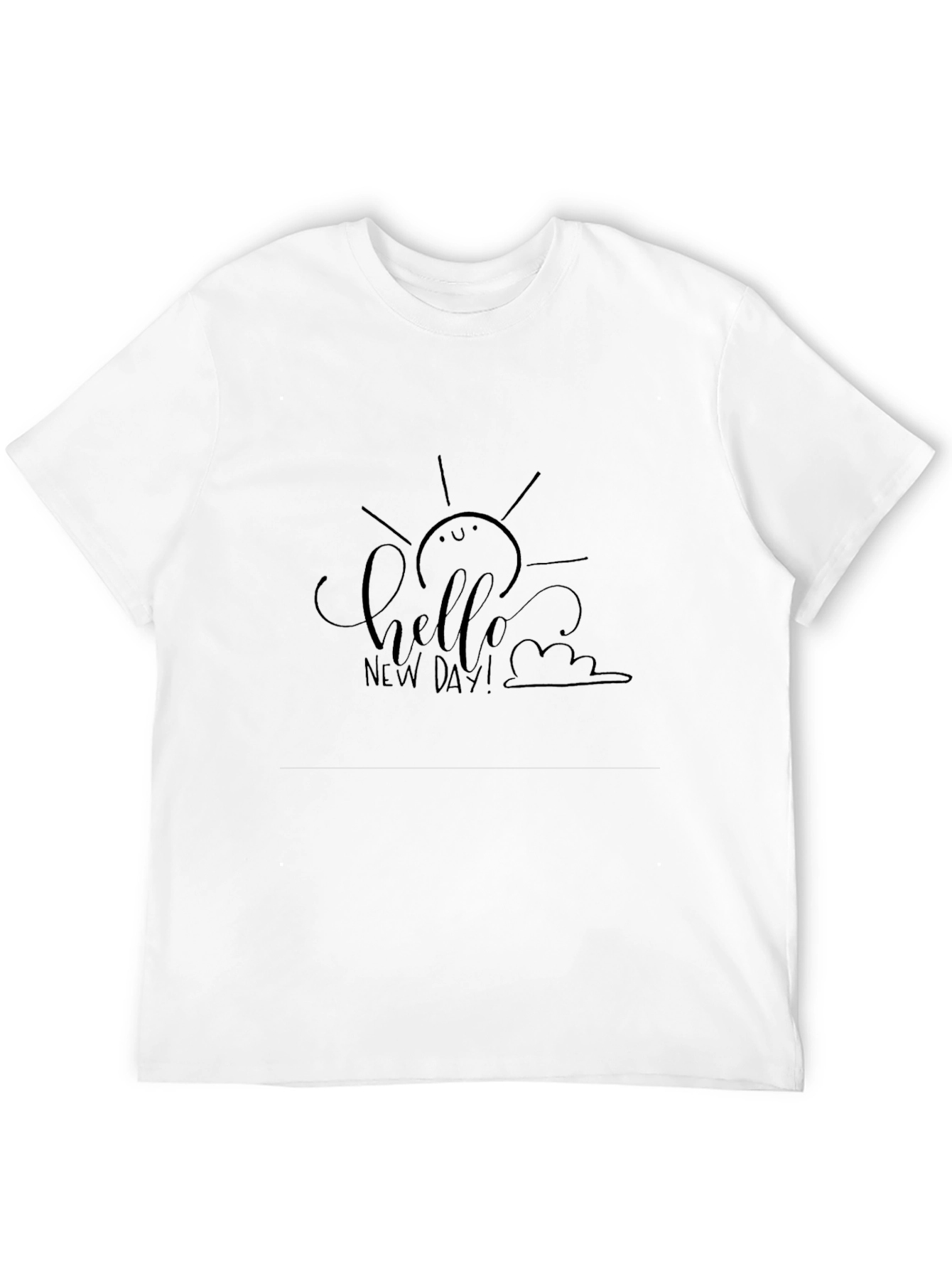 Hello New Day Black Graphic T-Shirt