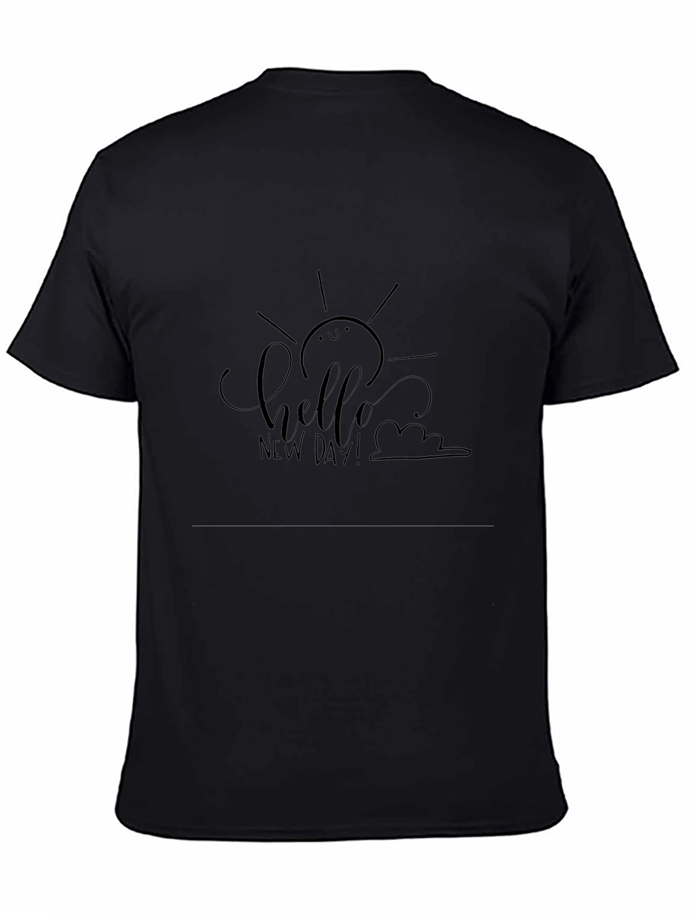 Hello New Day Black Graphic T-Shirt