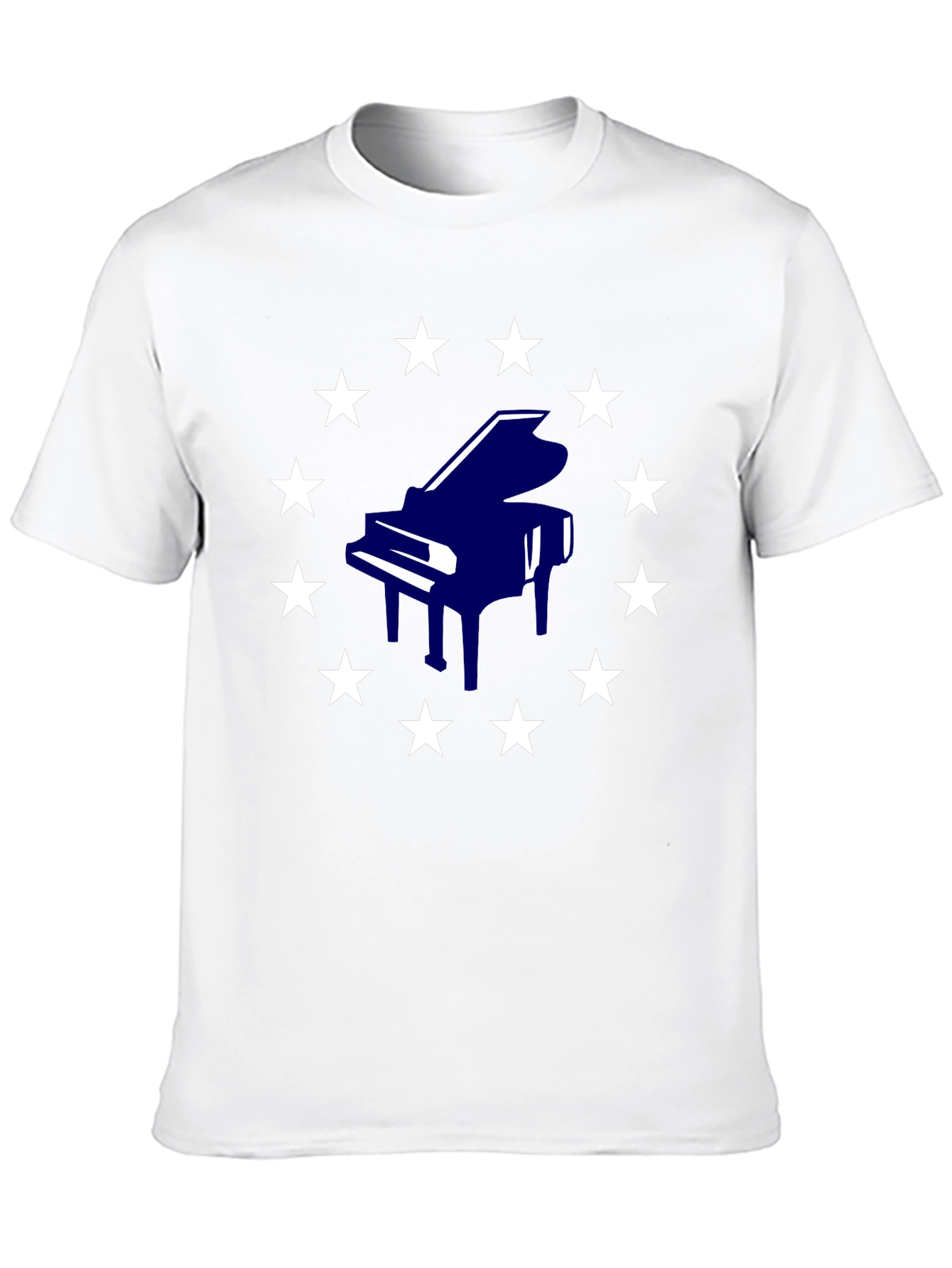 Piano Stars Black T-Shirt
