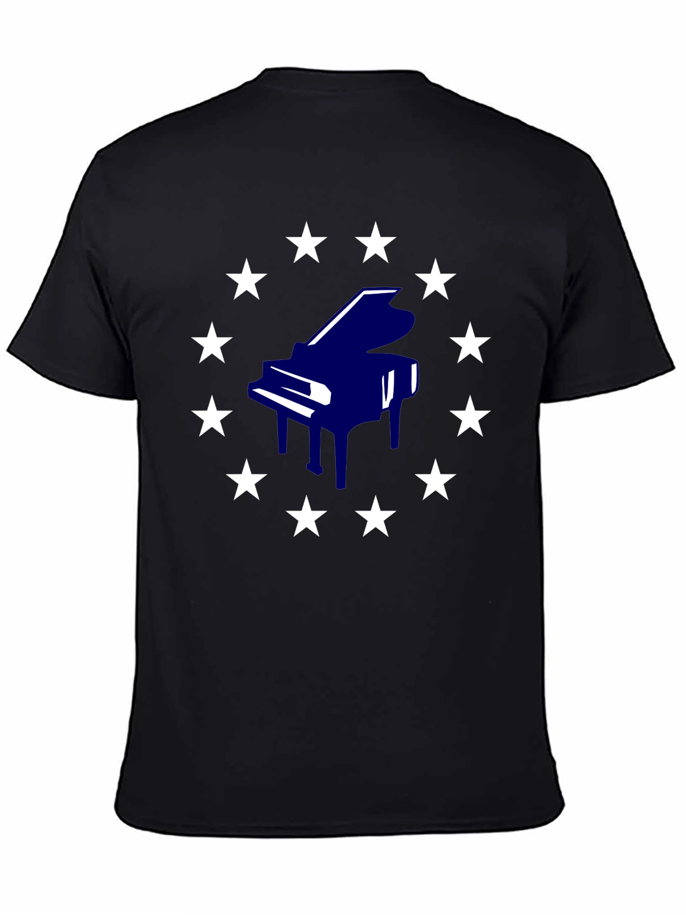 Piano Stars Black T-Shirt