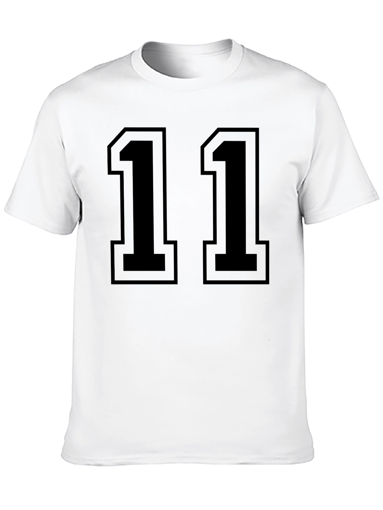 Black Jersey Number 11 Graphic T-Shirt