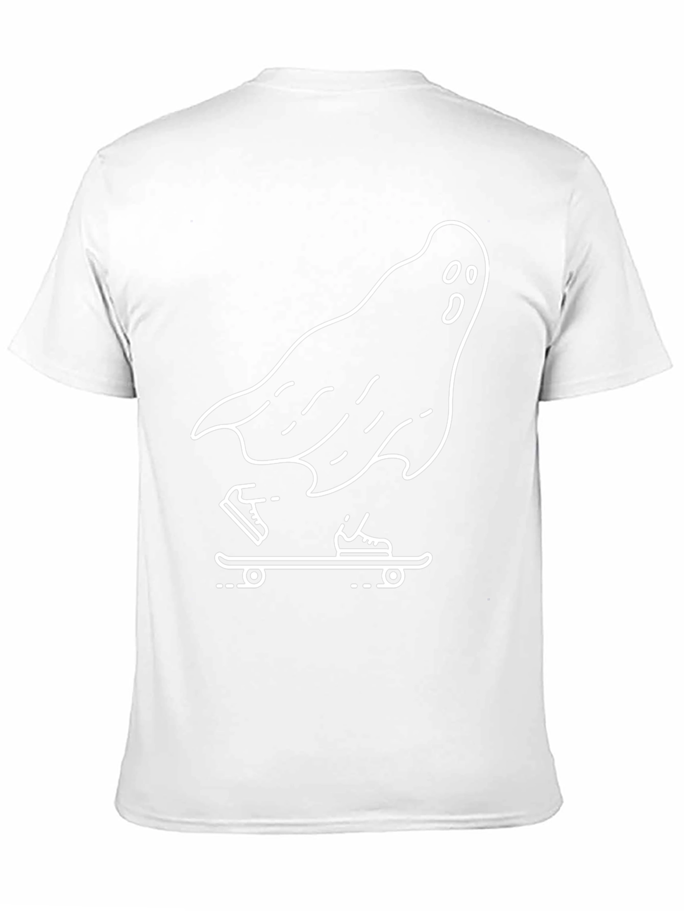Ghost Skateboarder Graphic Tee - Black