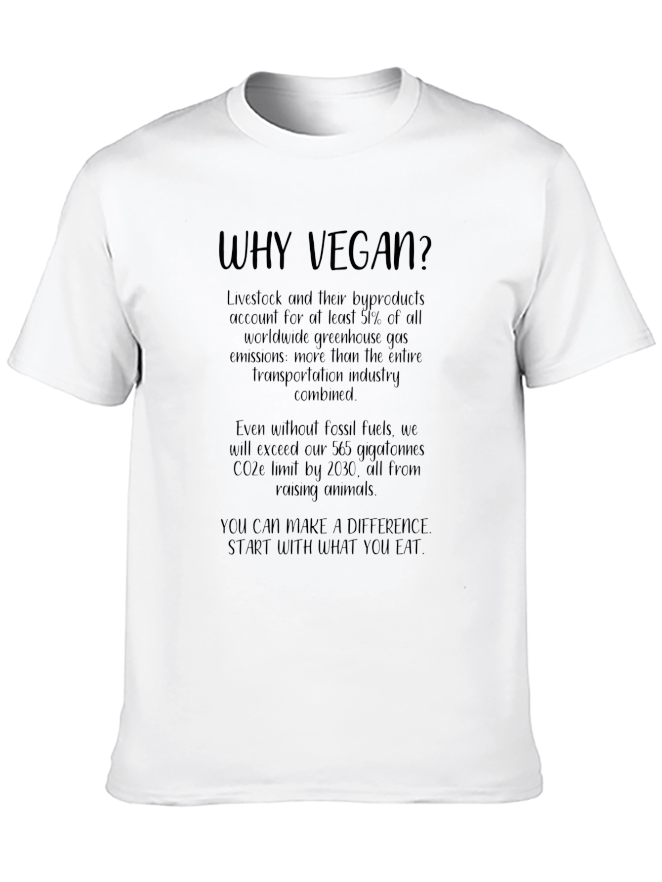 Why Vegan? Graphic Tee - Black