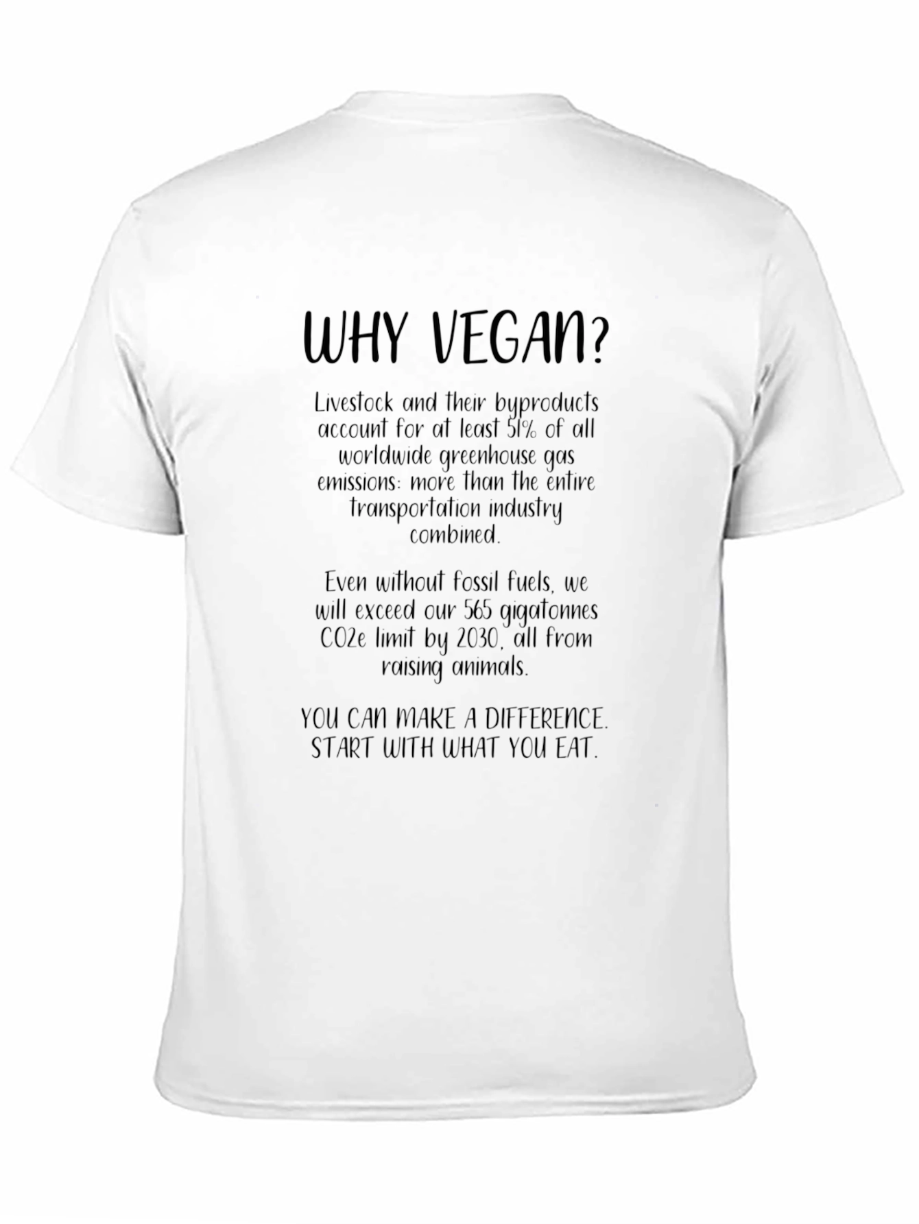 Why Vegan? Graphic Tee - Black