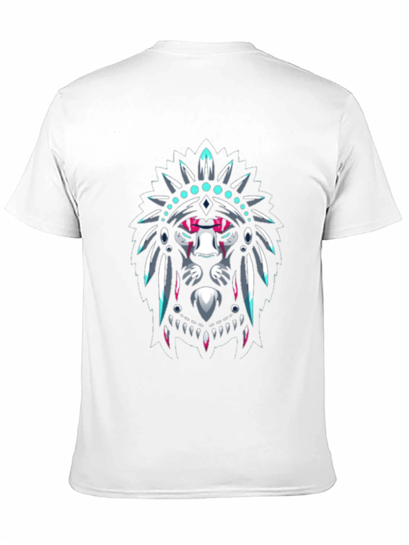 Lion Headdress Graphic Black T-Shirt