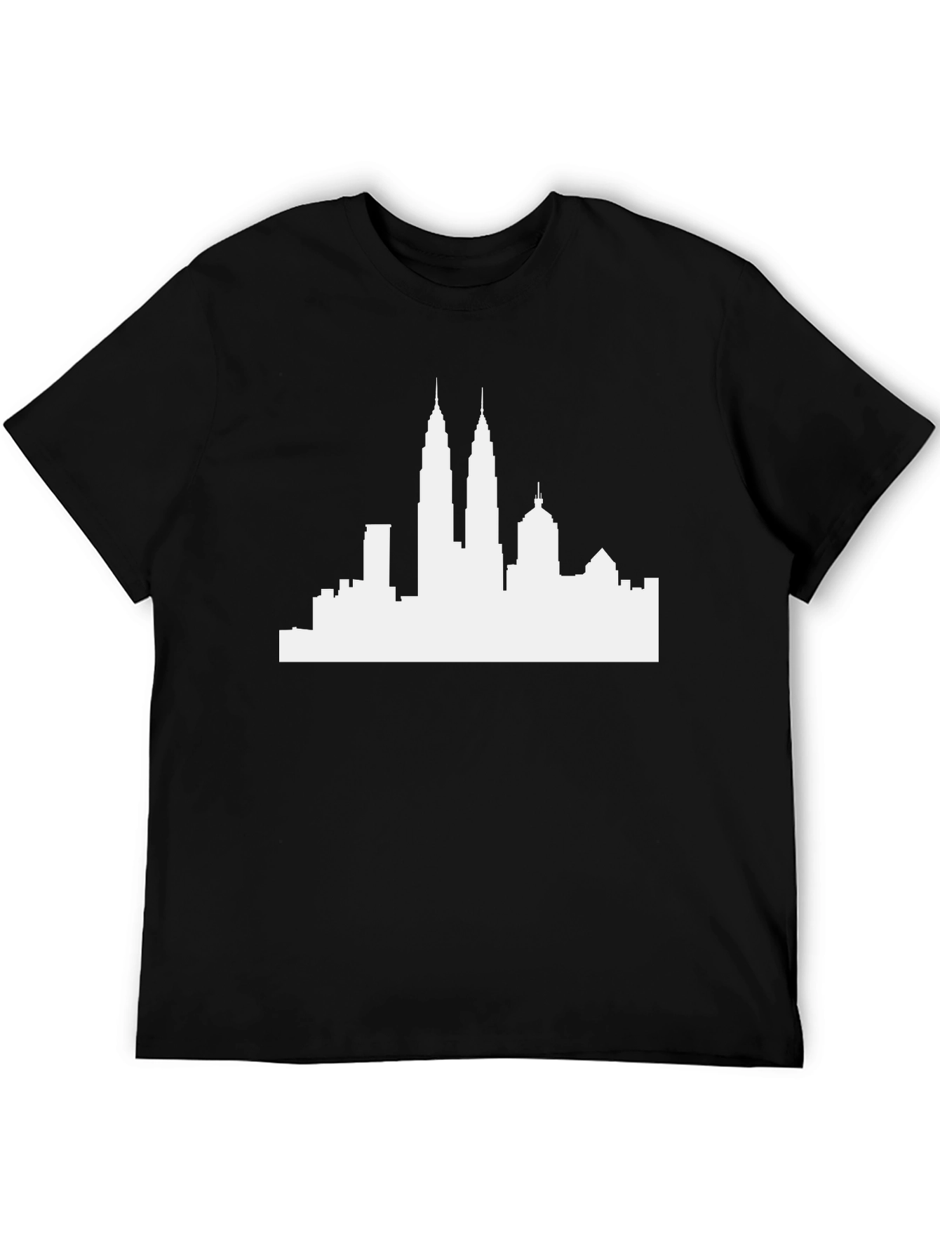 Cityscape Graphic Tee - Modern Silhouette Shirt