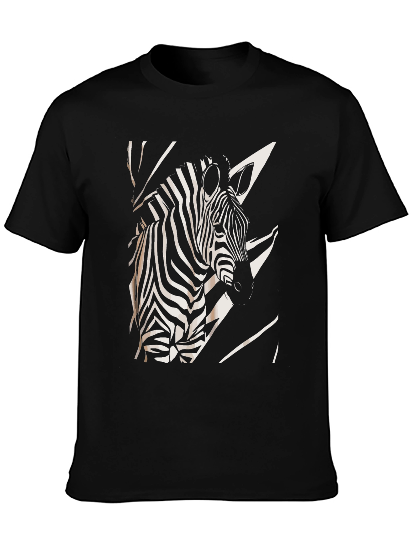Zebra Graphic Black T-Shirt - Modern Design