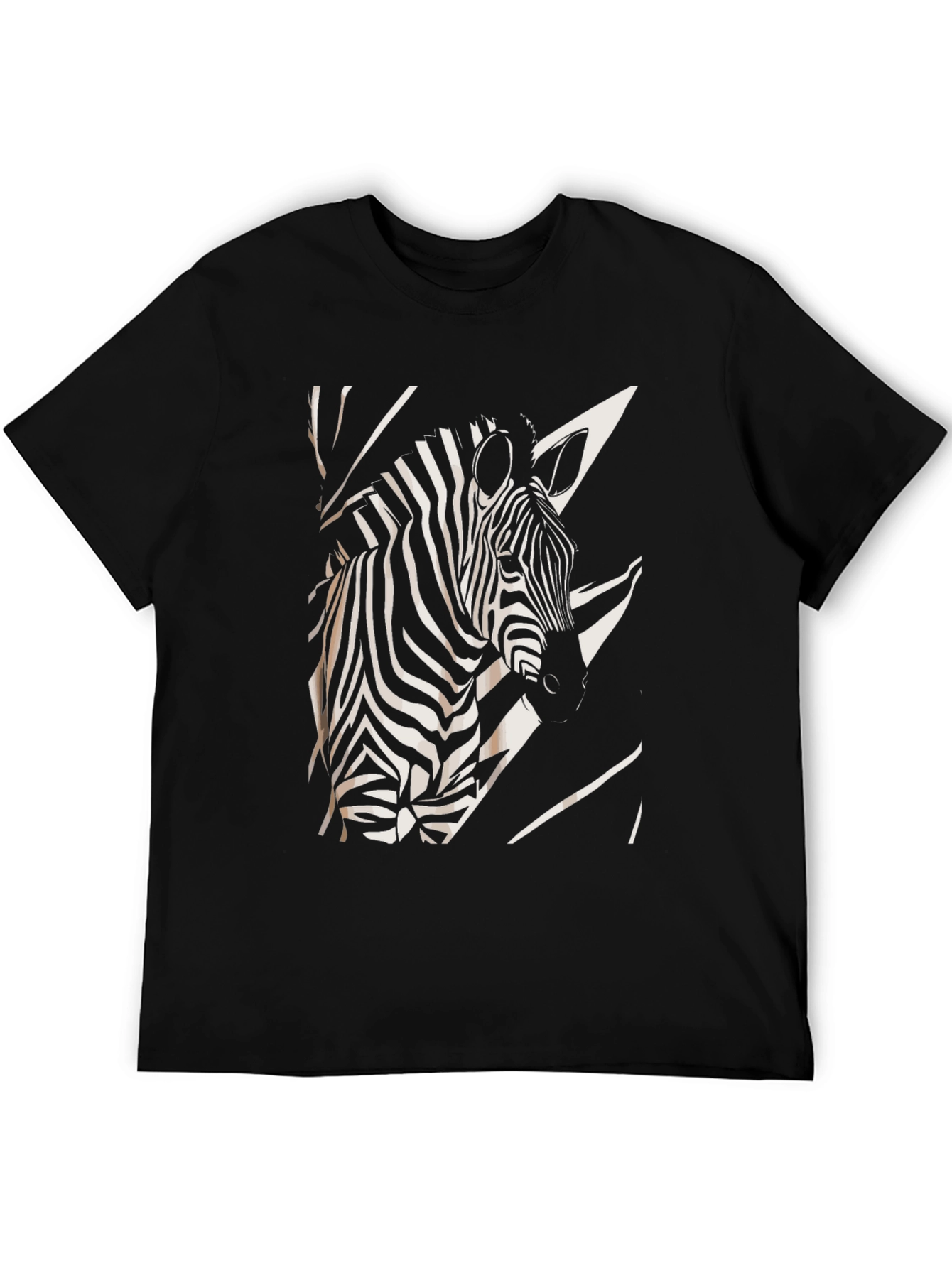 Zebra Graphic Black T-Shirt - Modern Design