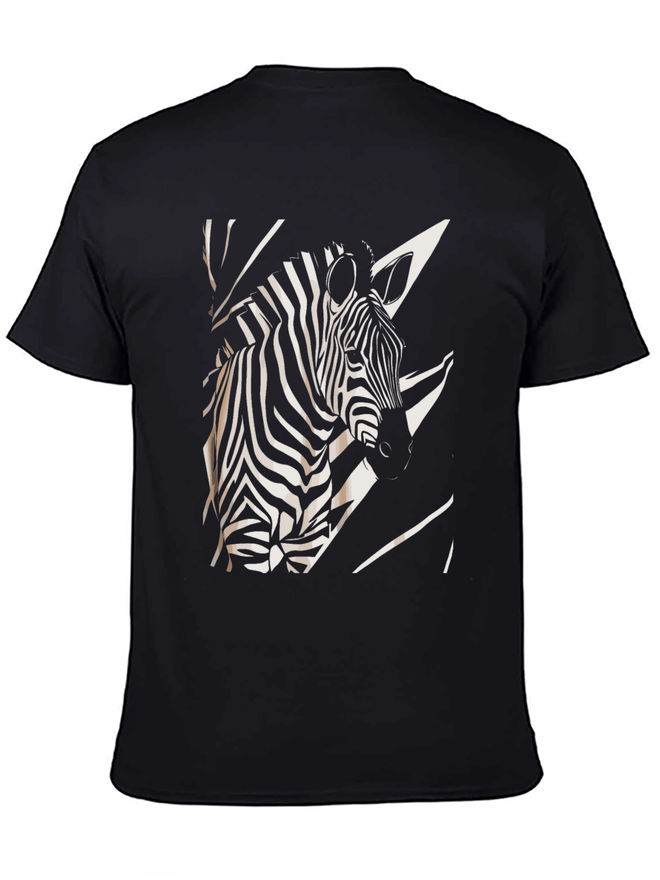 Zebra Graphic Black T-Shirt - Modern Design