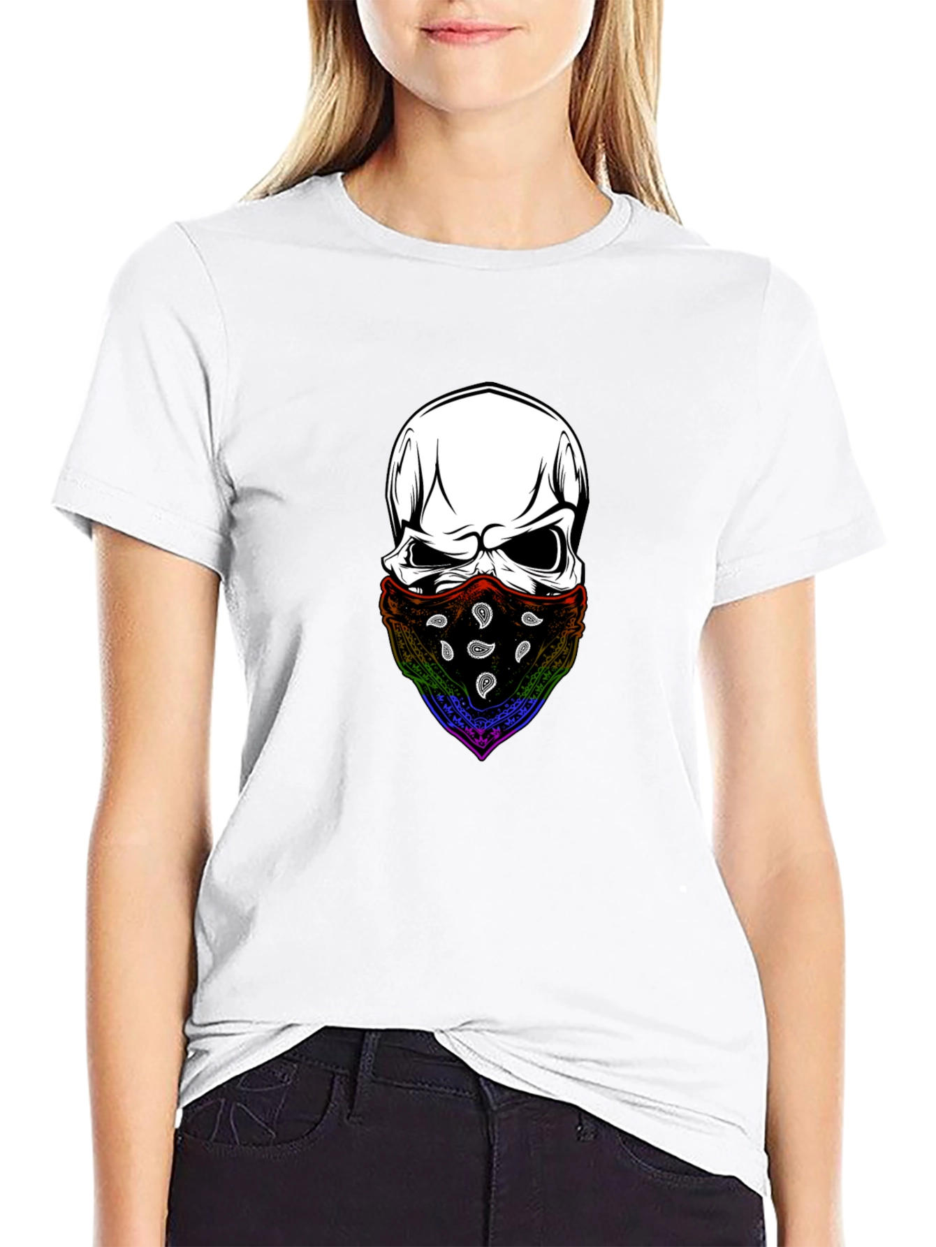 Skull Bandana T-Shirt - Stylish Graphic Tee