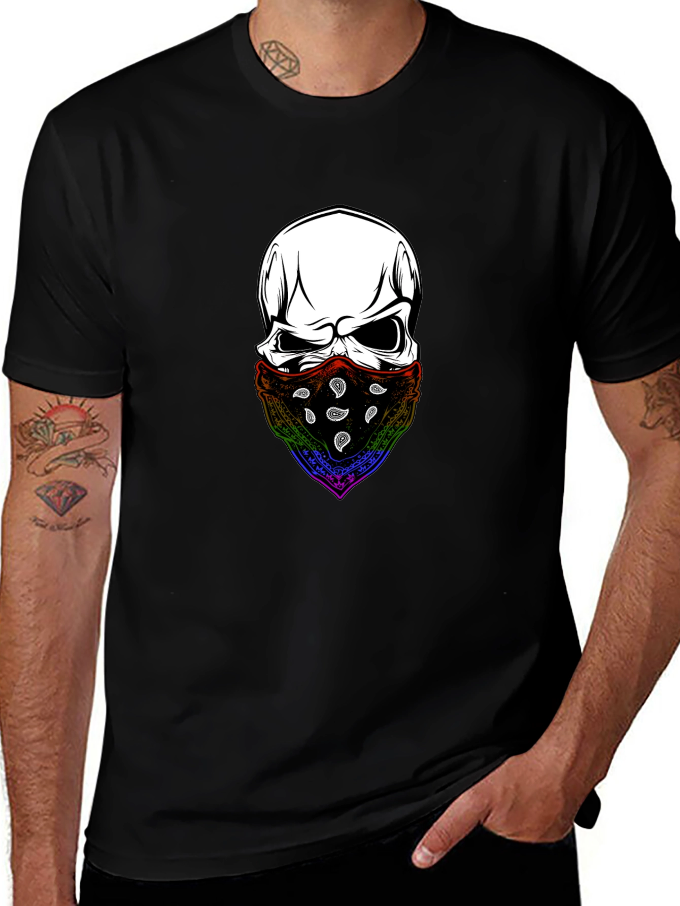 Skull Bandana T-Shirt - Stylish Graphic Tee