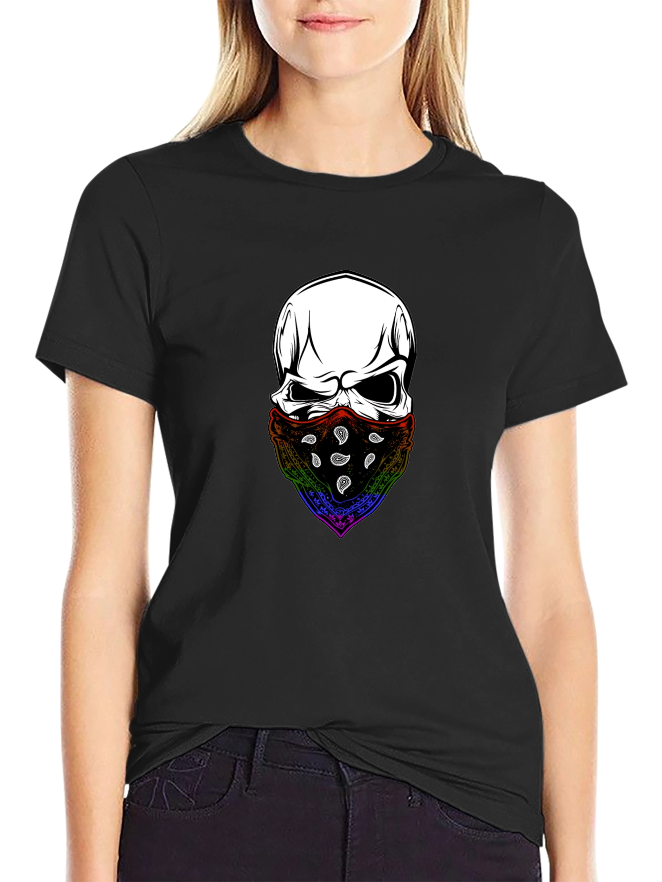 Skull Bandana T-Shirt - Stylish Graphic Tee